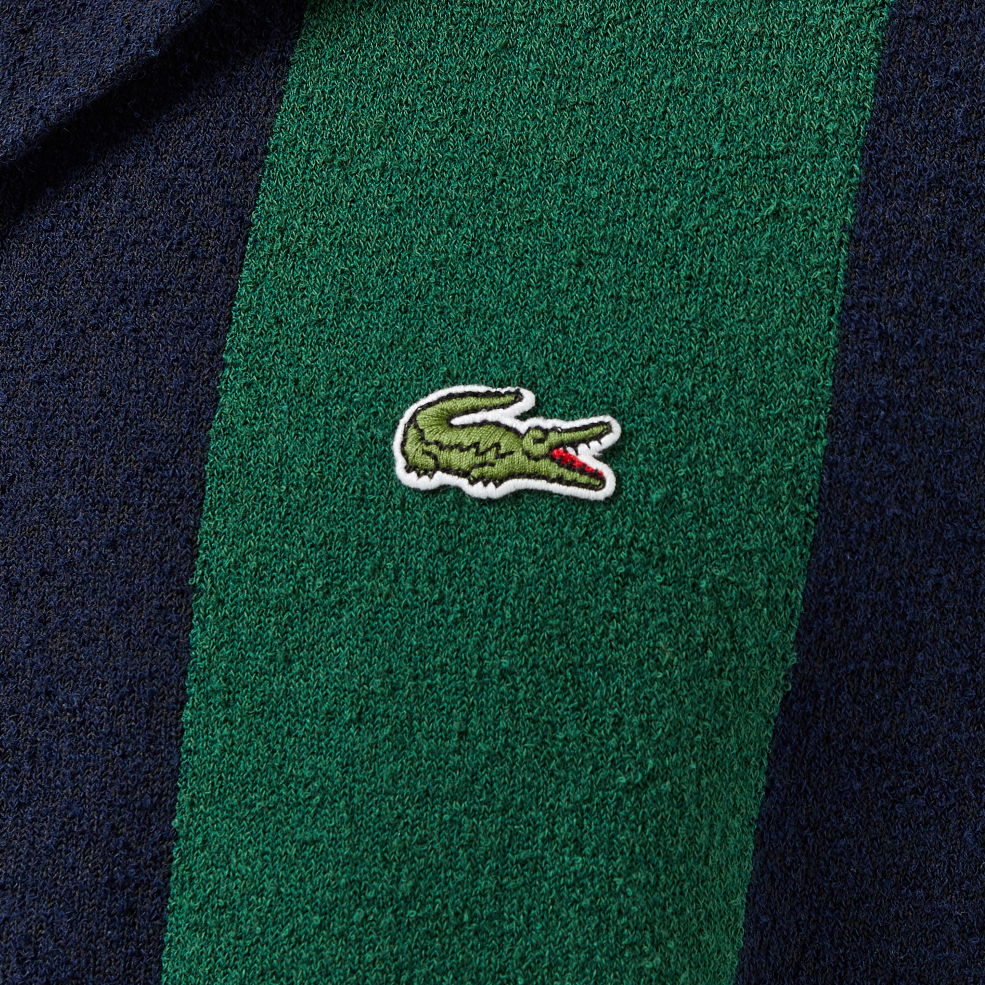 Lacoste Erkek Kısa Kollu Polo Yaka Renk Bloklu Lacivert Triko