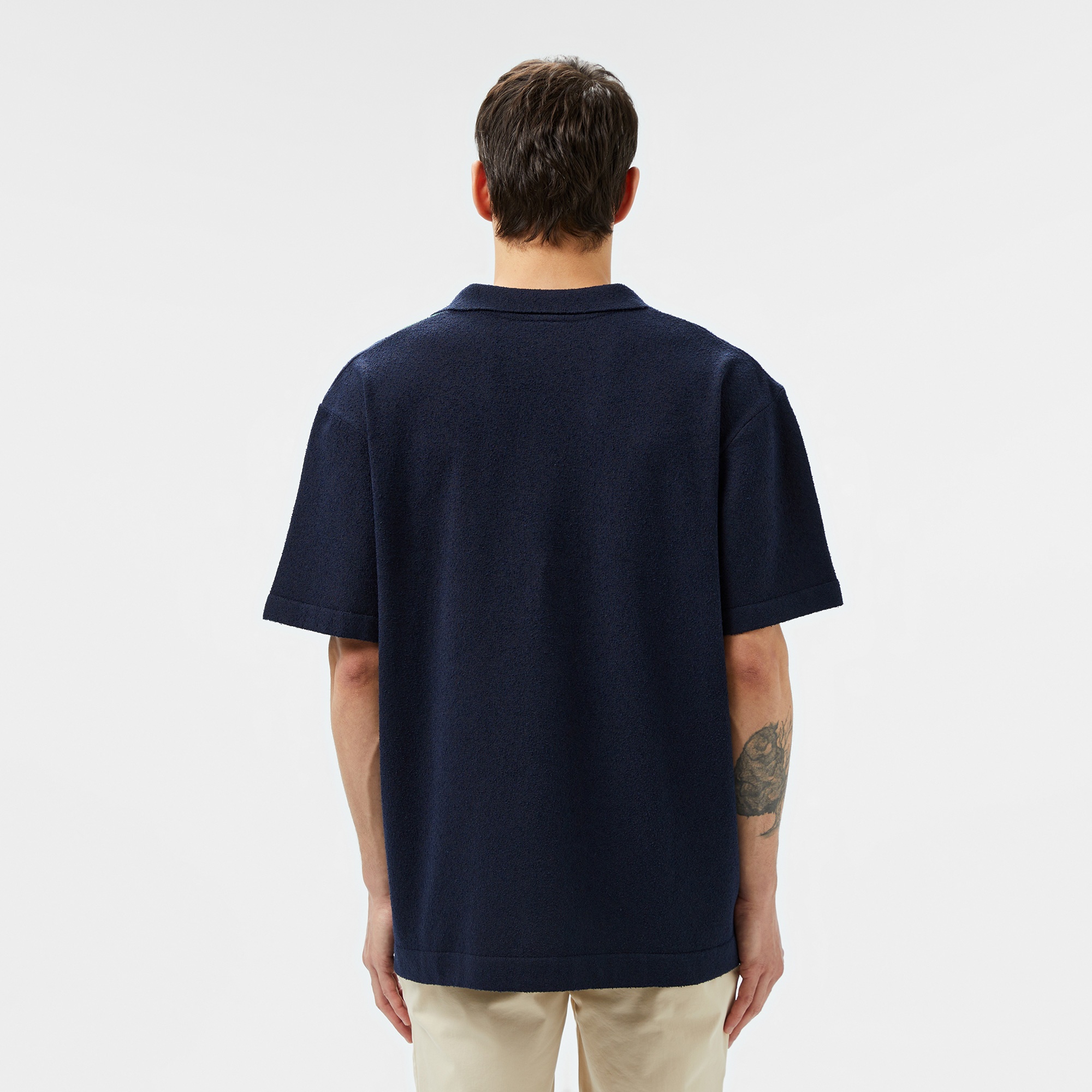 Lacoste Erkek Kısa Kollu Polo Yaka Renk Bloklu Lacivert Triko