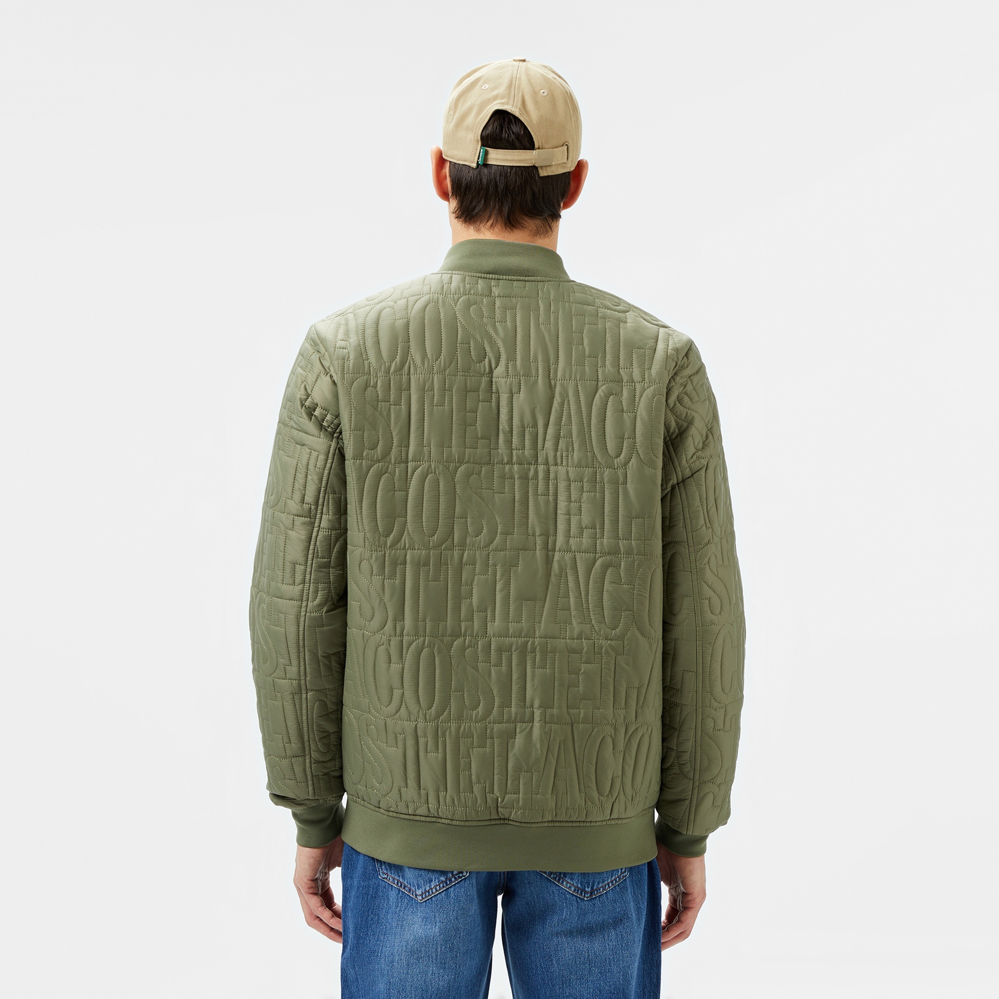 Lacoste Erkek Regular Fit Dik Yaka Kapitone Yeşil Mont