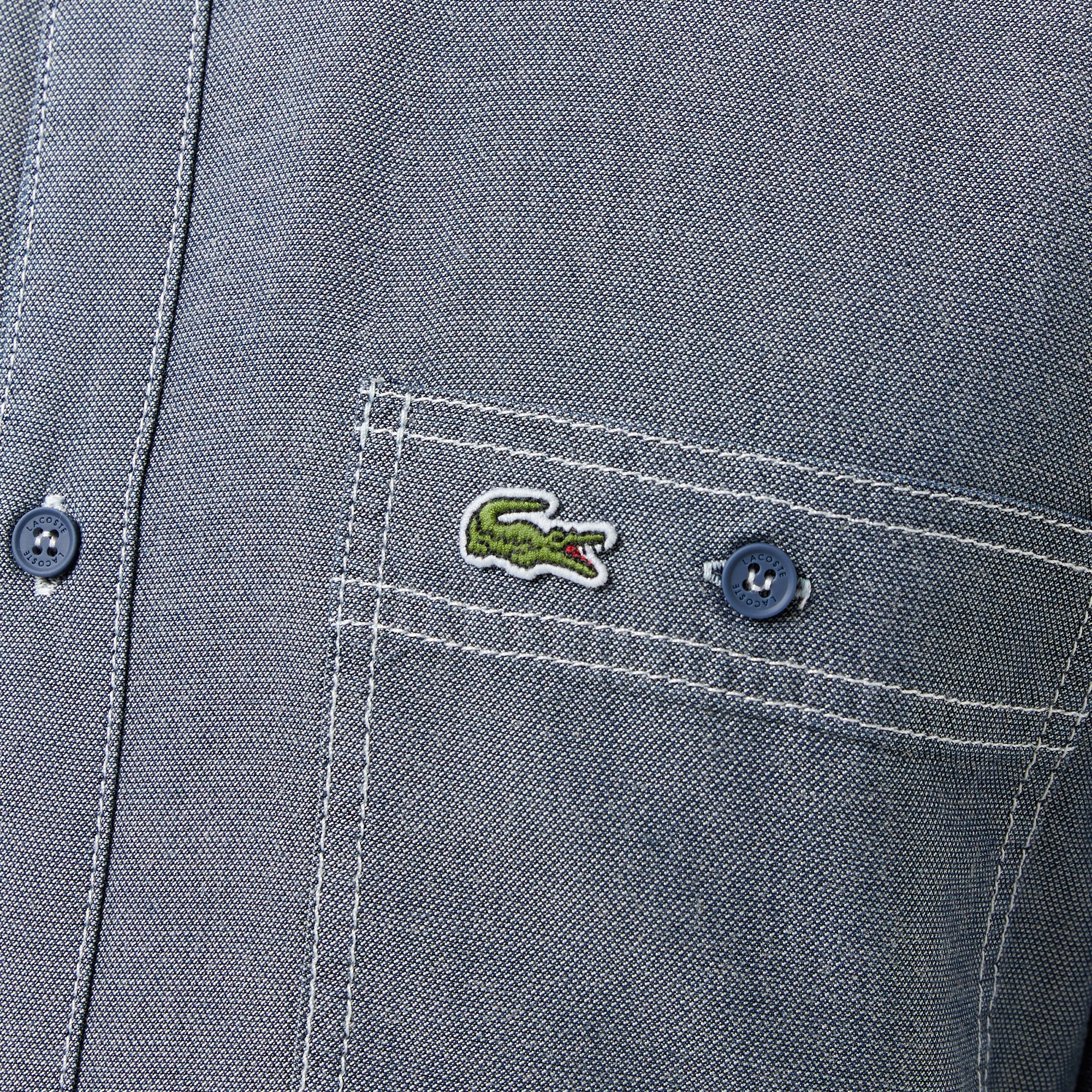 Lacoste Erkek Regular Fit Liyosel Koyu Mavi Gömlek