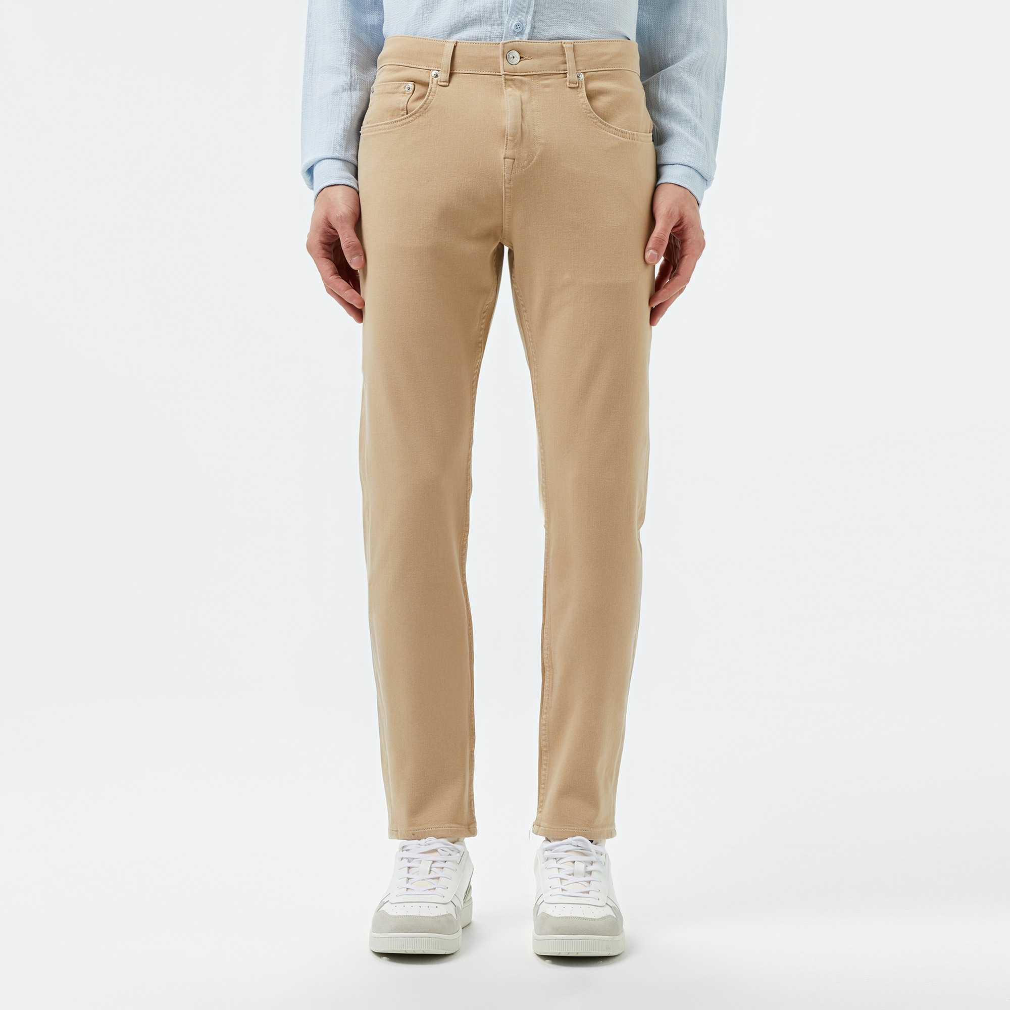 Lacoste Erkek Slim Fit Bej Jean Pantolon