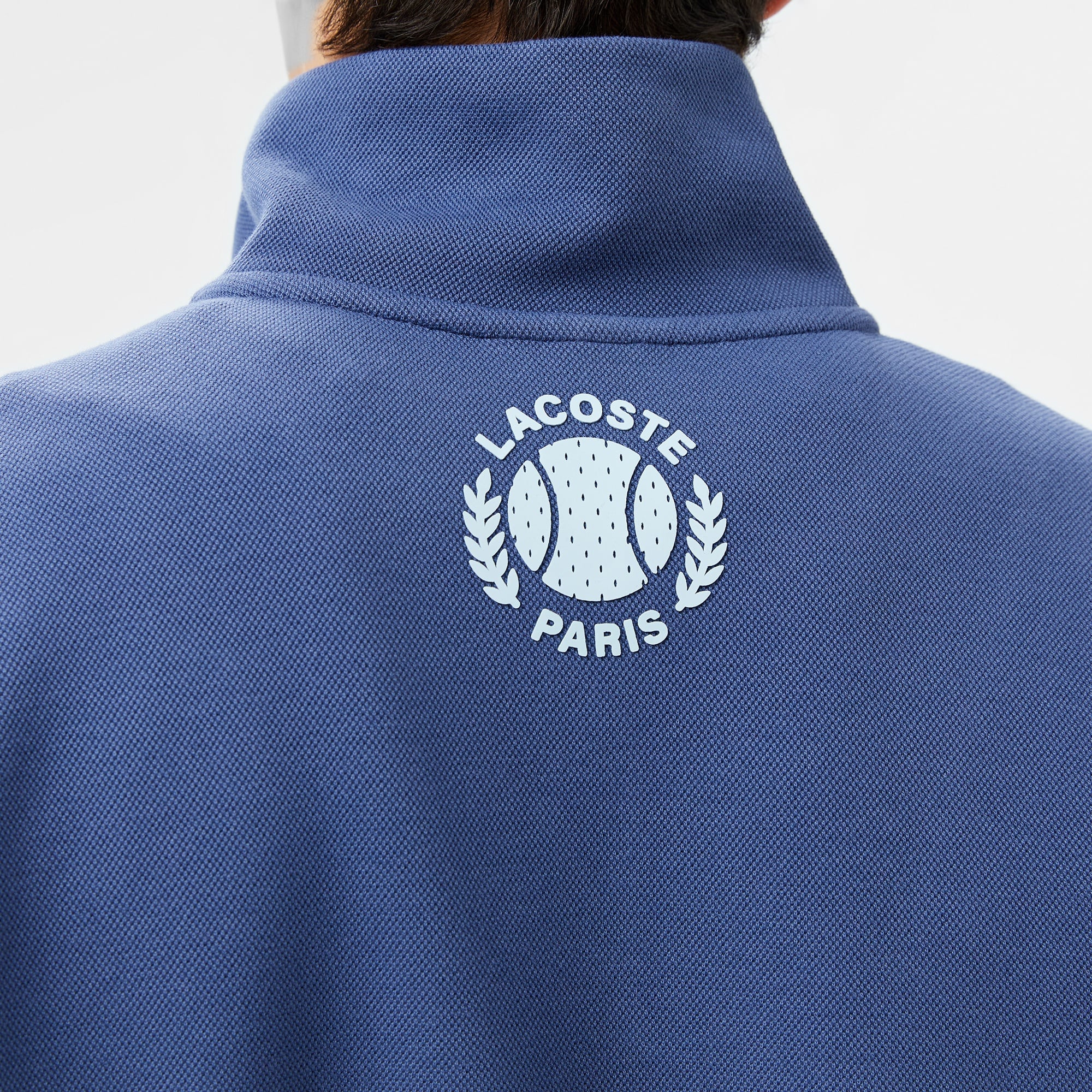 Lacoste Erkek Relaxed Fit Yarım Fermuarlı Renk Bloklu Mavi
