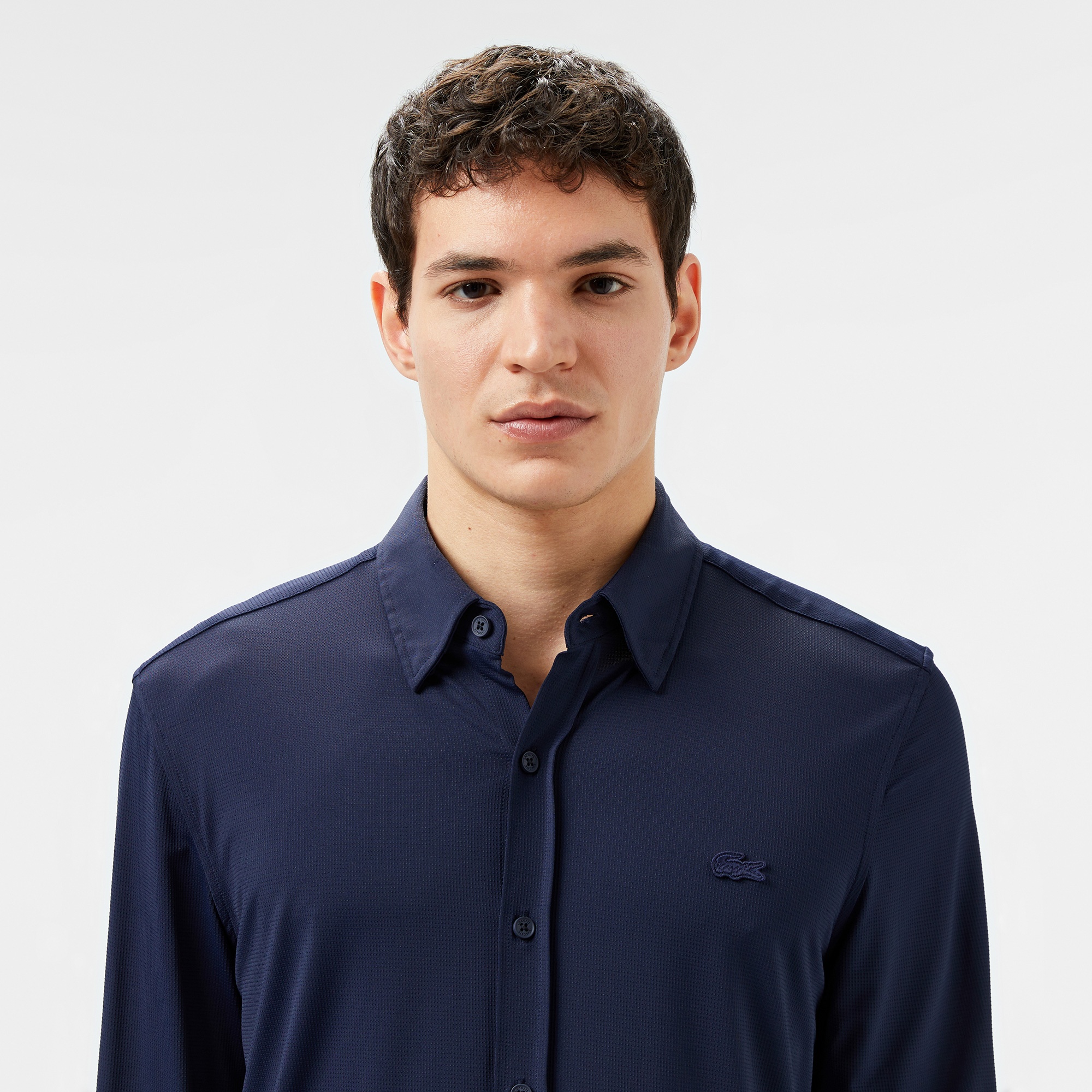 Lacoste Erkek Slim Fit Lacivert Gömlek