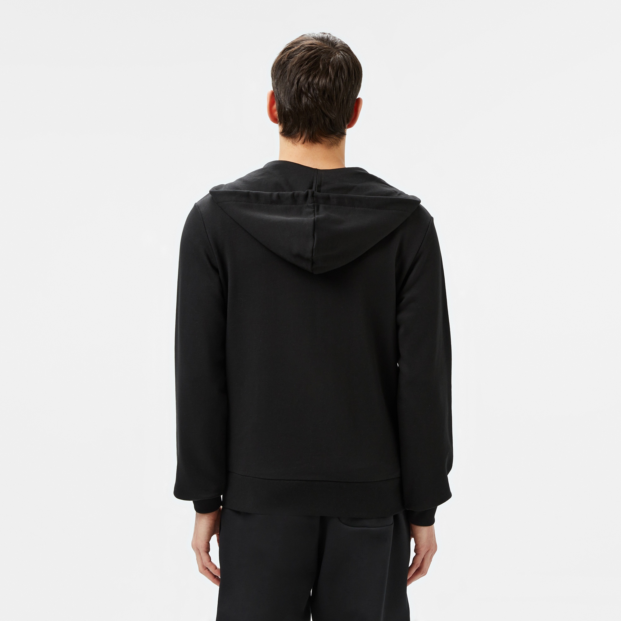 Lacoste Erkek Classic Fit Kapüşonlu Siyah Sweatshirt