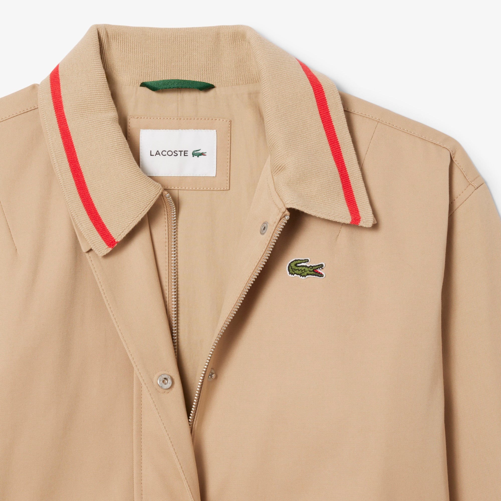 Lacoste Kadın Relaxed Fit Bej Trençkot