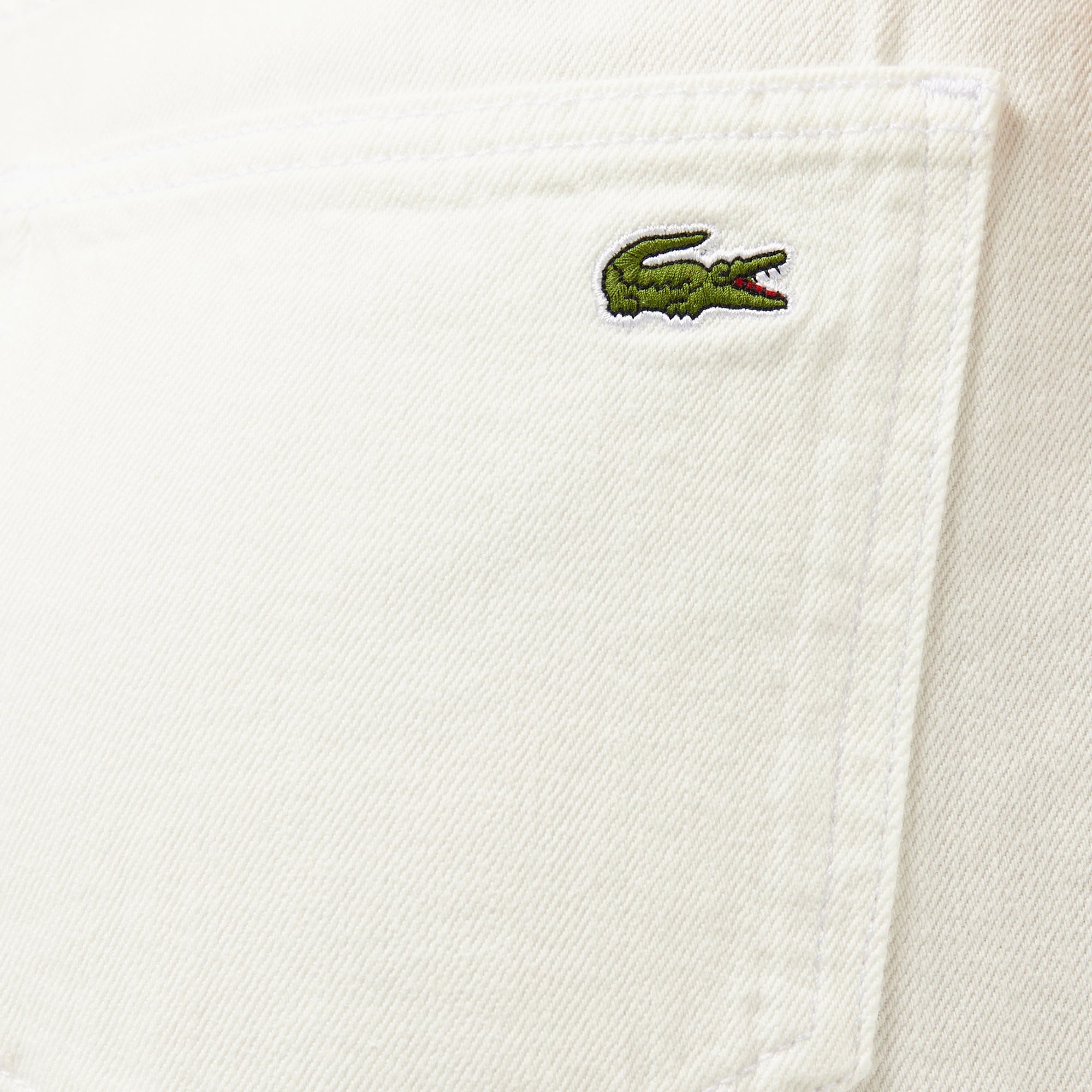 Lacoste Kadın Beyaz Jean Pantolon