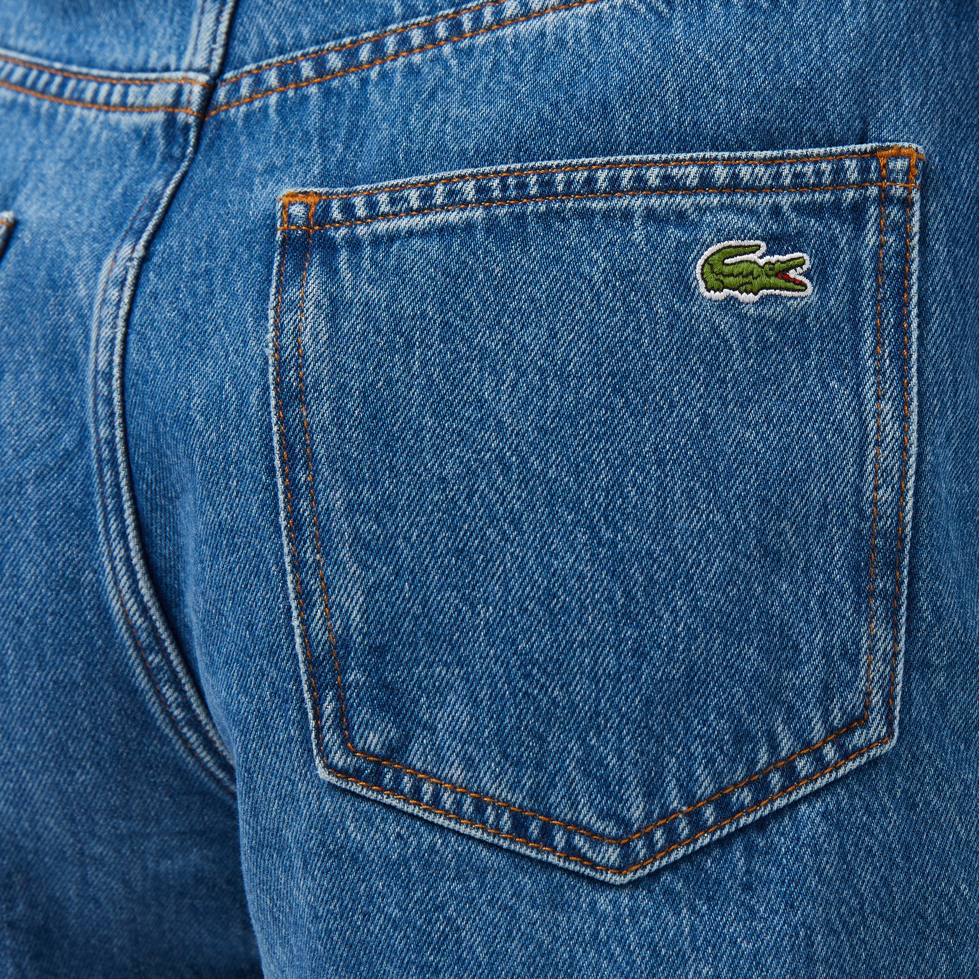 Lacoste Kadın Regular Fit Denim Koyu Mavi Şort