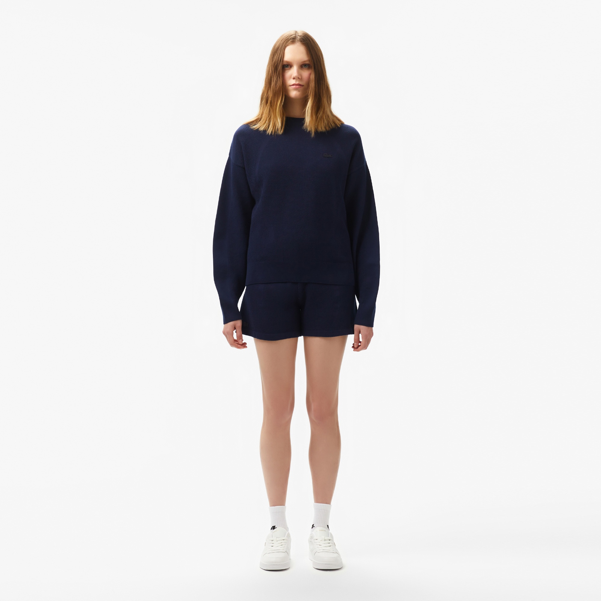 Lacoste Kadın Relaxed Fit Lacivert Şort