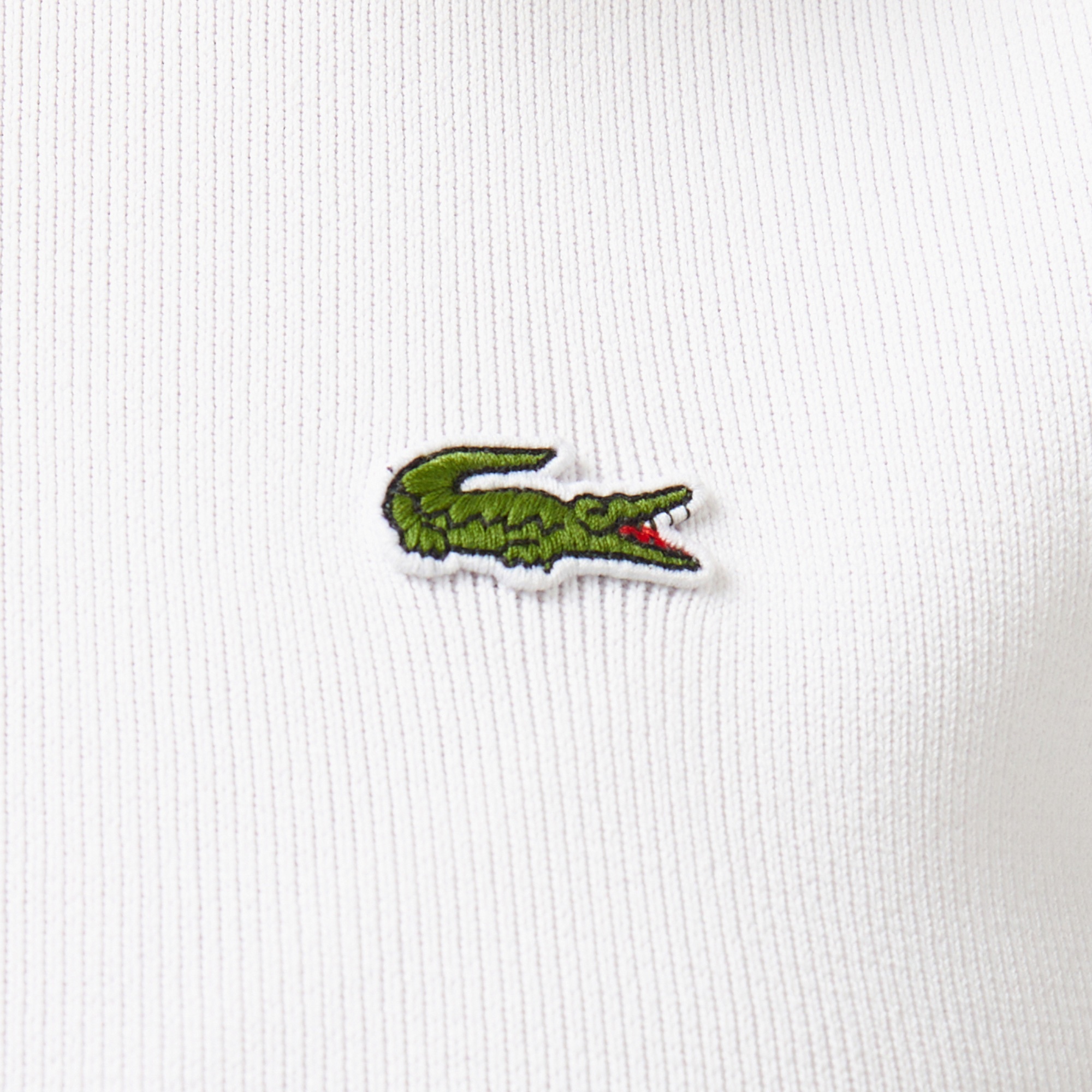 Lacoste Kadın Classic Fit Kısa Kollu Polo Yaka Renk Bloklu Beyaz Elbise