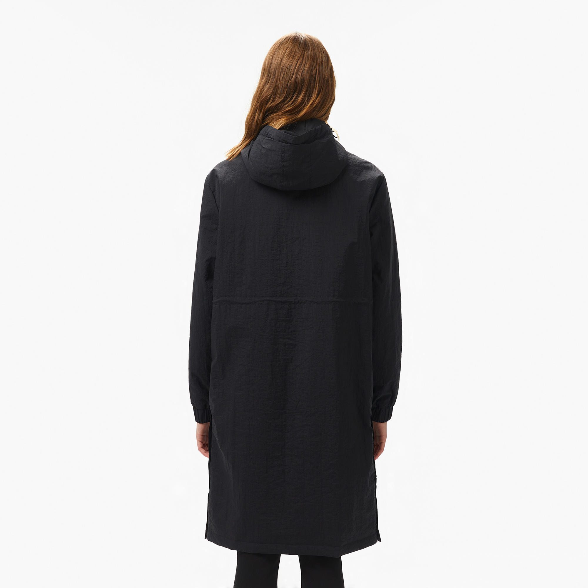 Lacoste Kadın Kapüşonlu Siyah Yağmurluk BF0506-031 | Lacoste