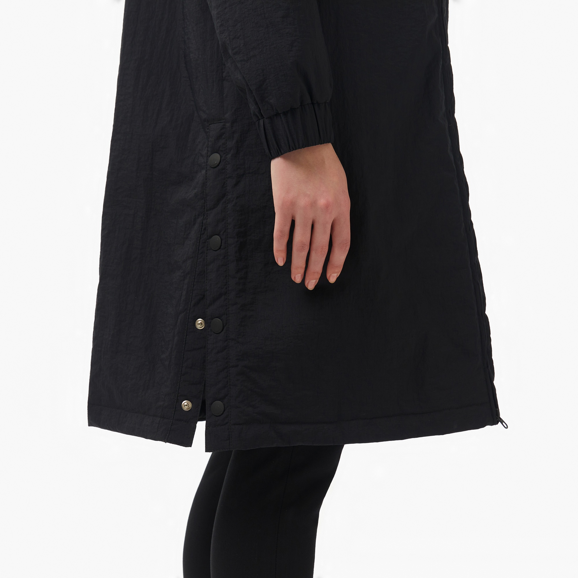 Lacoste Kadın Kapüşonlu Siyah Yağmurluk