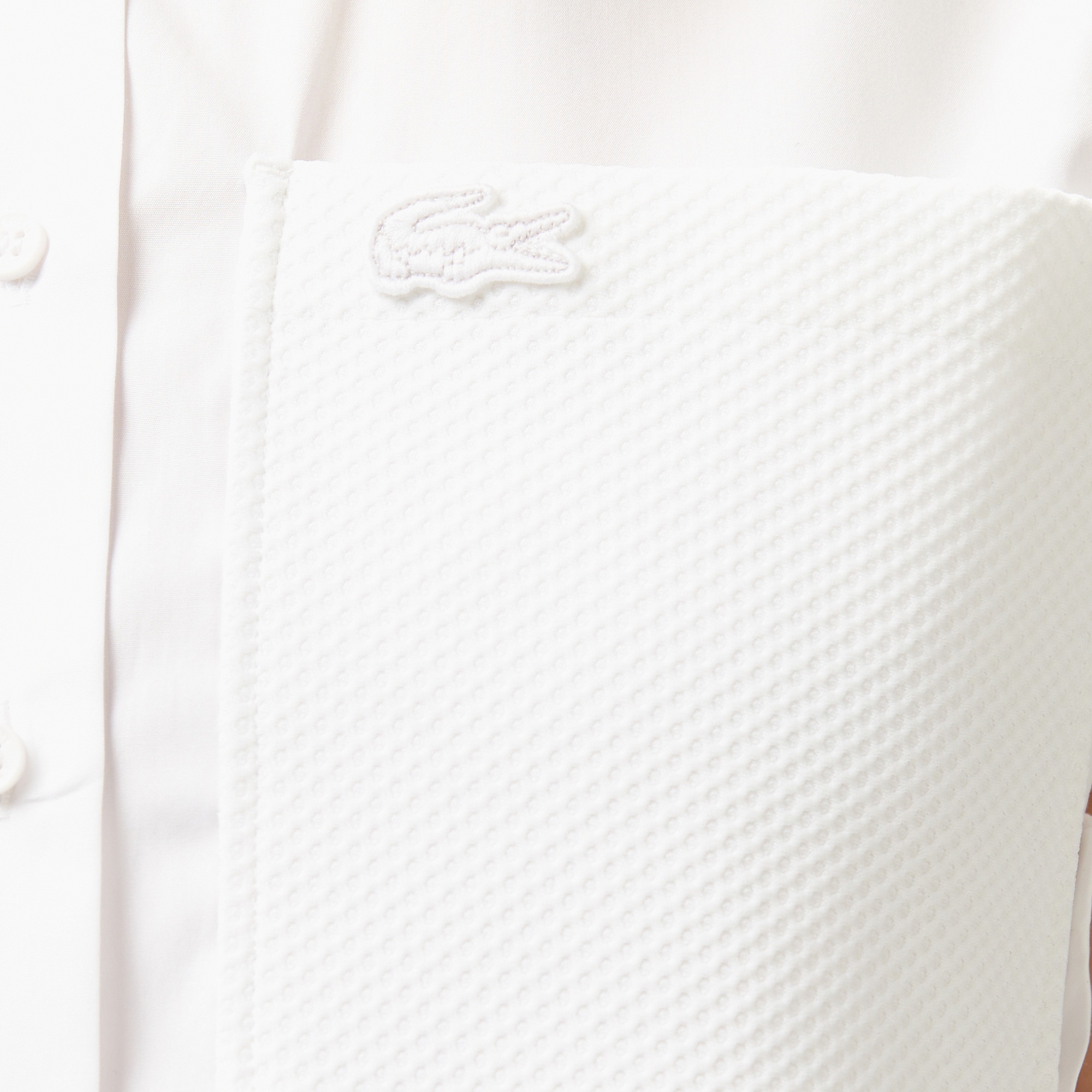 Lacoste Kadın Regular Fit Kolsuz Beyaz Gömlek