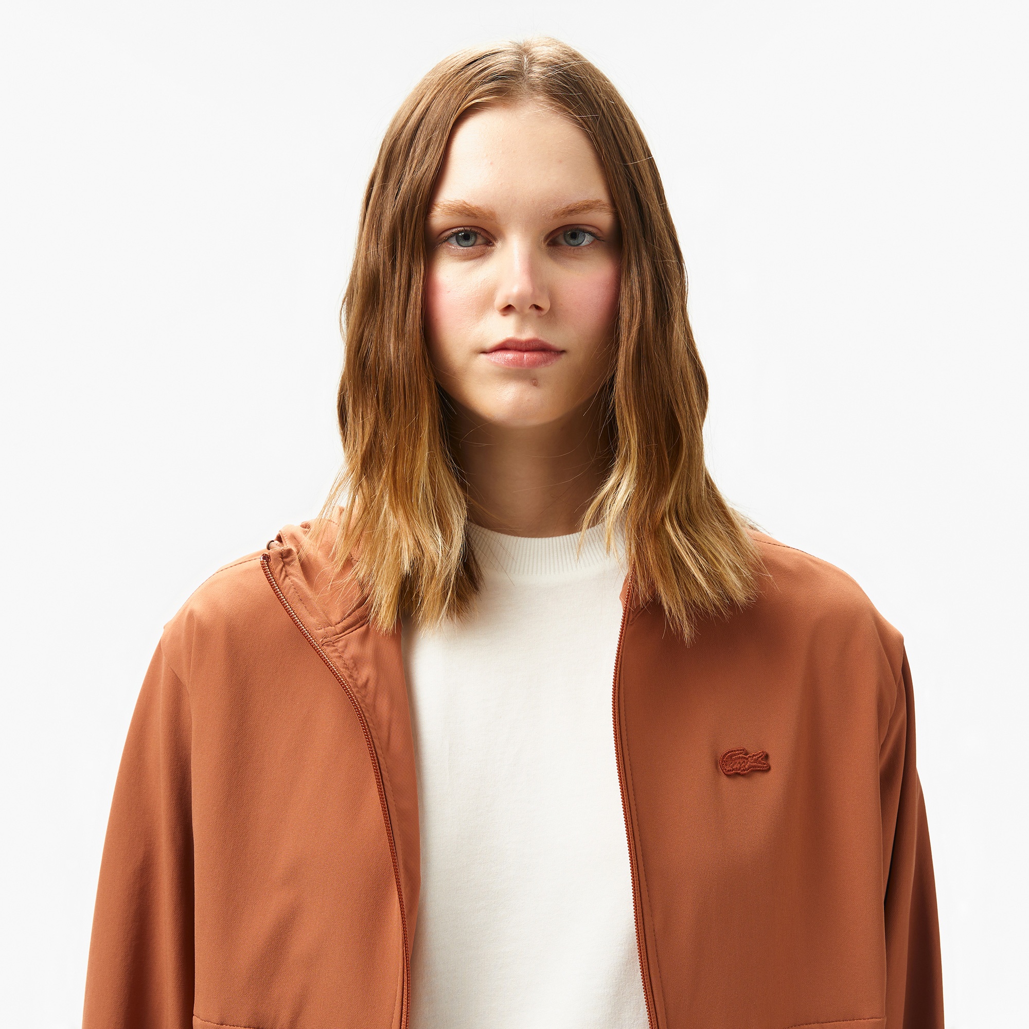 Lacoste Kadın Kapüşonlu Turuncu Ceket