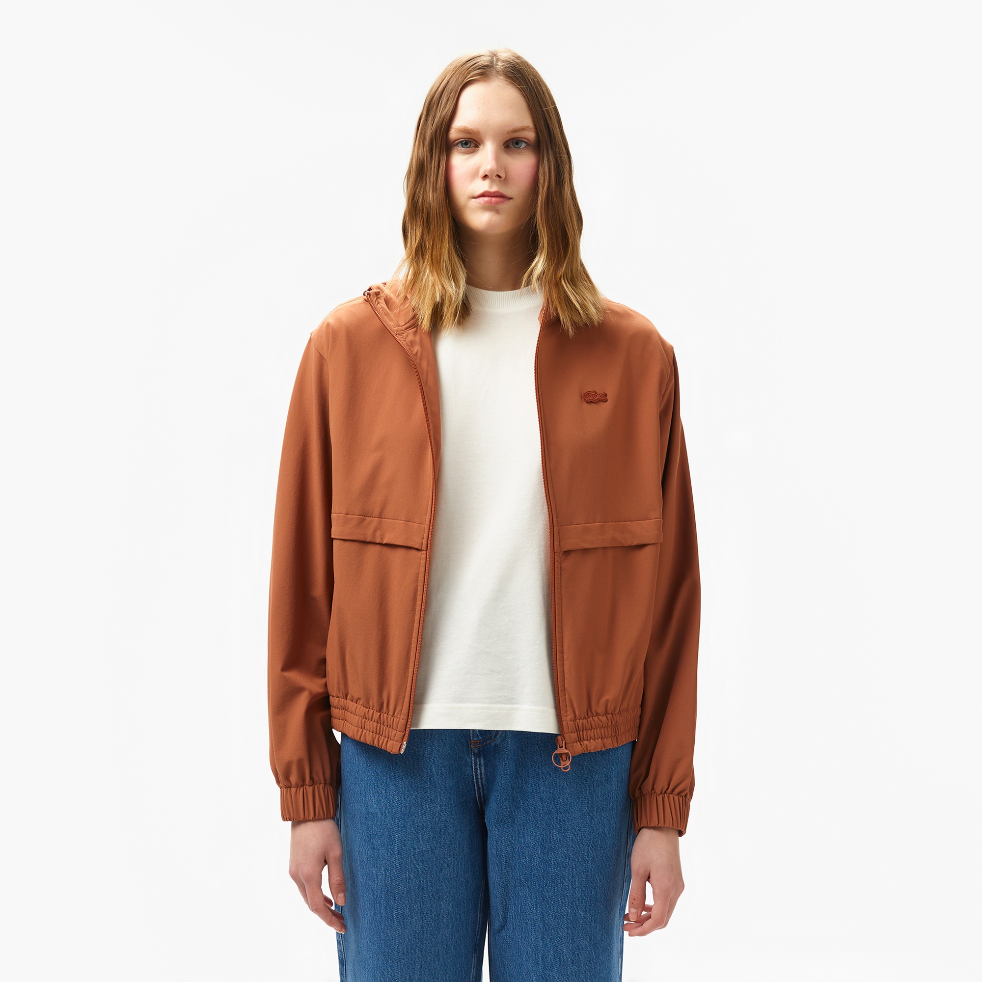 Lacoste Kadın Kapüşonlu Turuncu Ceket