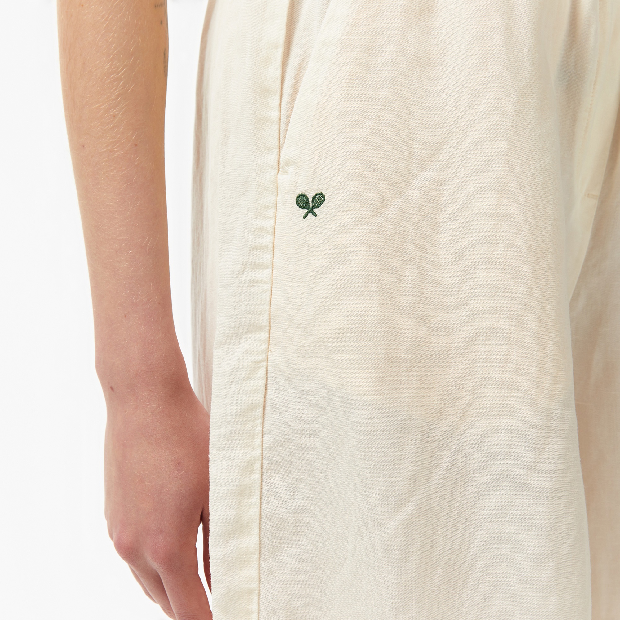 Lacoste Kadın Regular Fit Beyaz Bermuda Şort