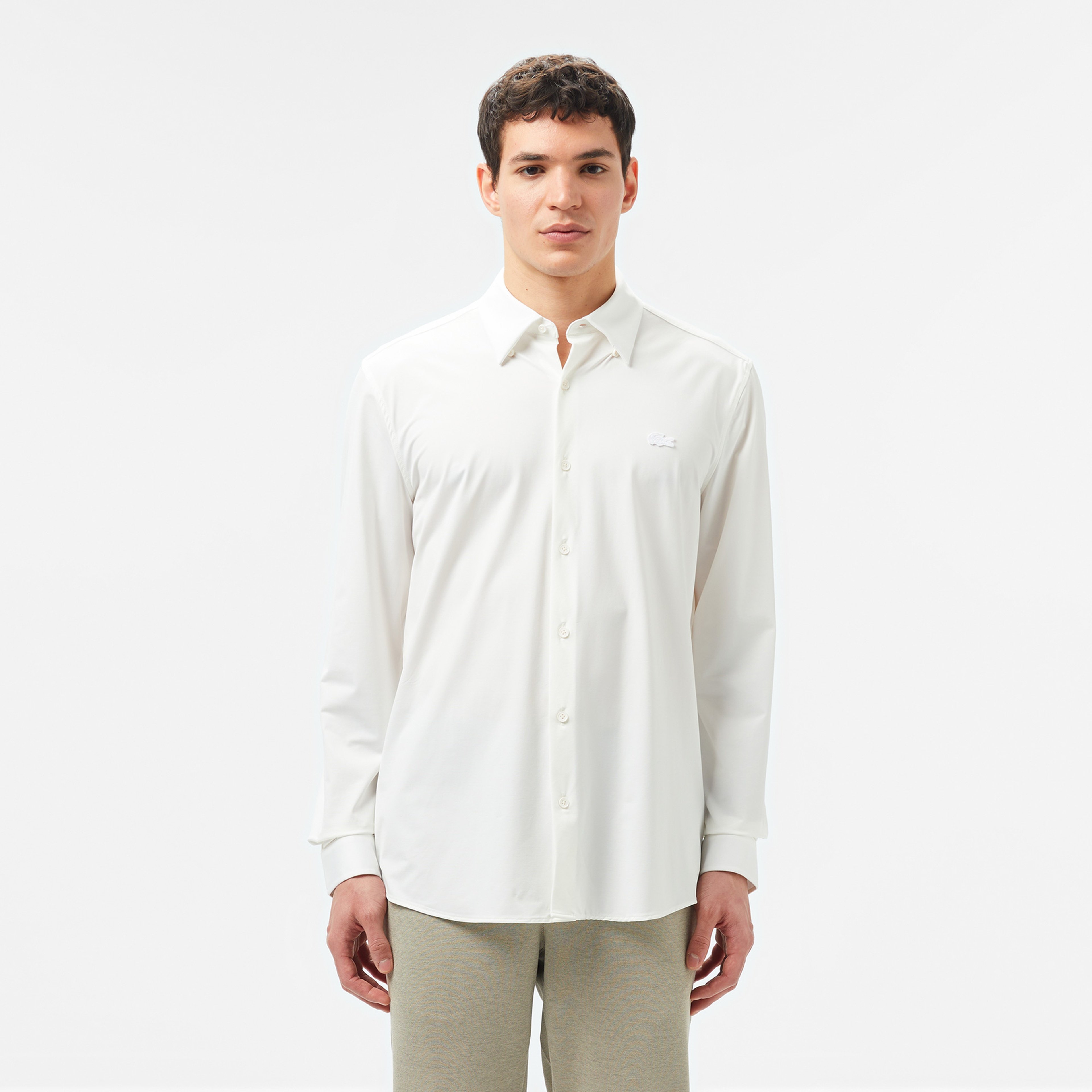 Erkek Classic Fit Beyaz Gömlek
