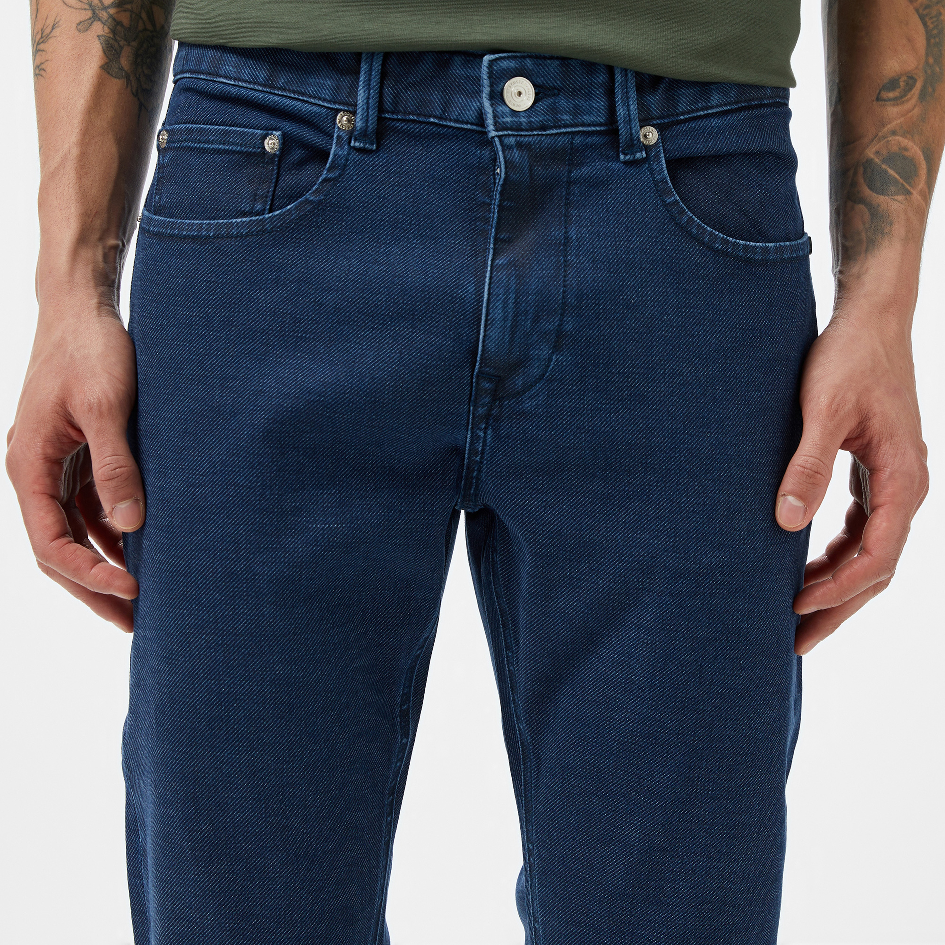 Erkek Slim Fit Mavi Jean Pantolon
