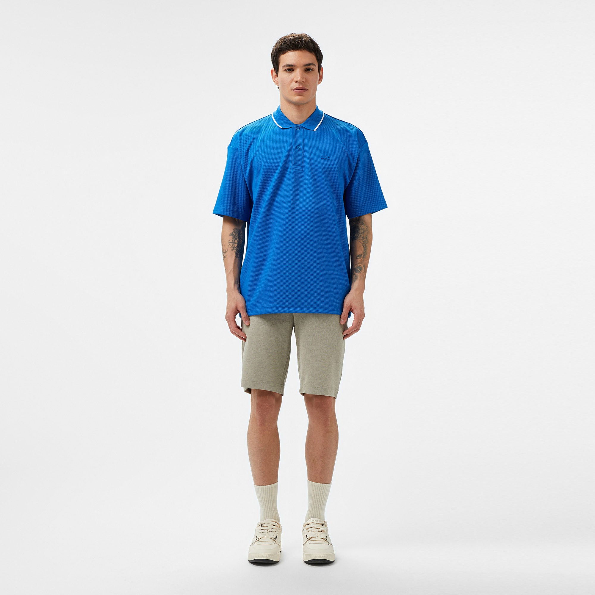 Lacoste Erkek Oversize Fit Mavi Polo