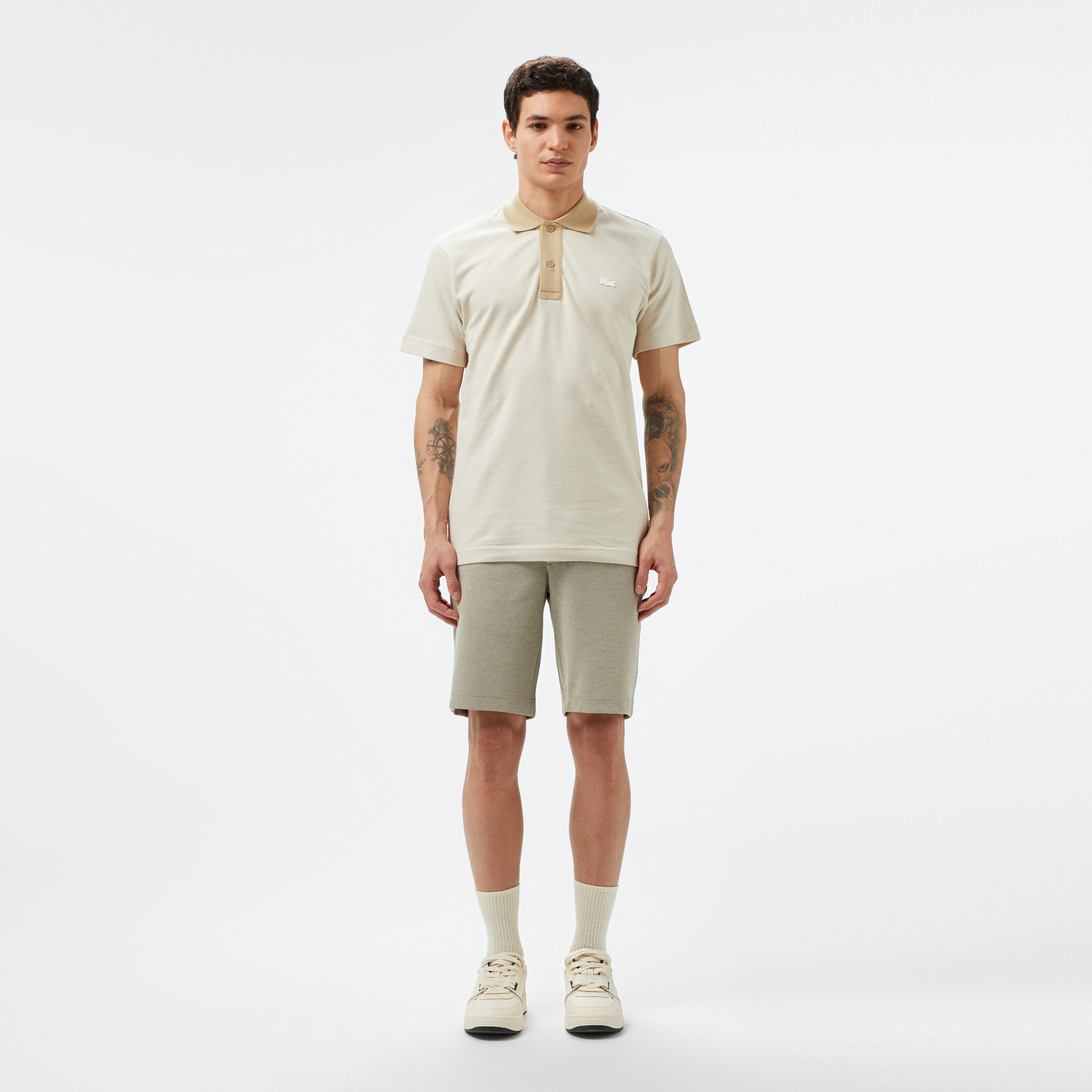 Erkek Oversize Fit Bej Polo