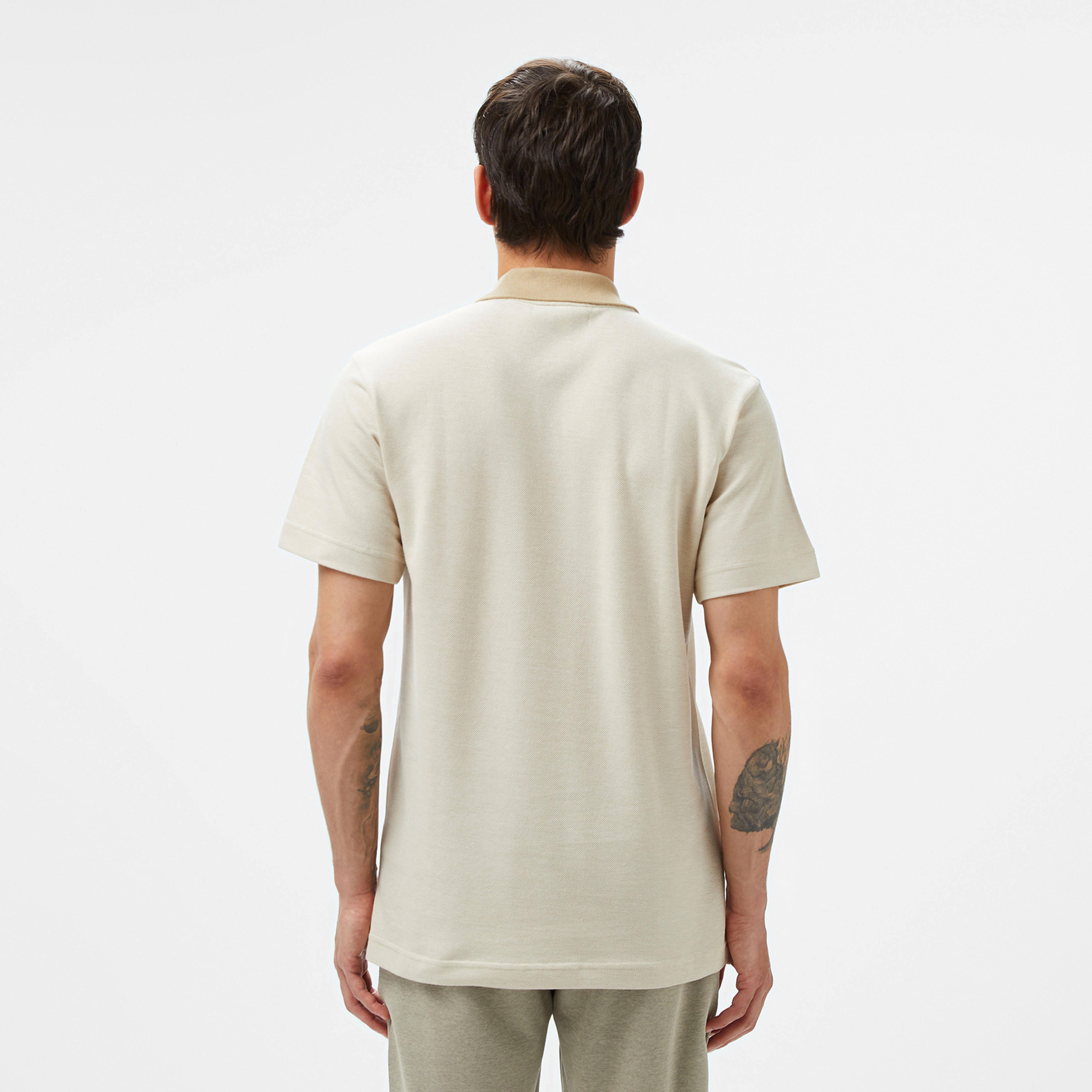 Erkek Oversize Fit Bej Polo