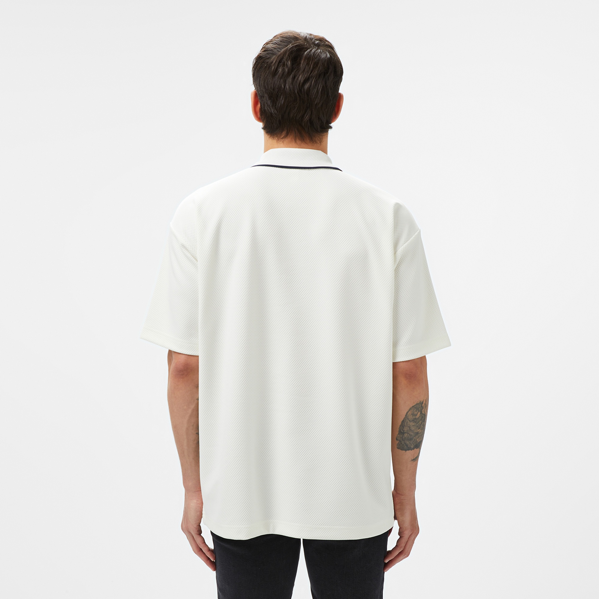 Lacoste Erkek Oversize Fit Beyaz Polo