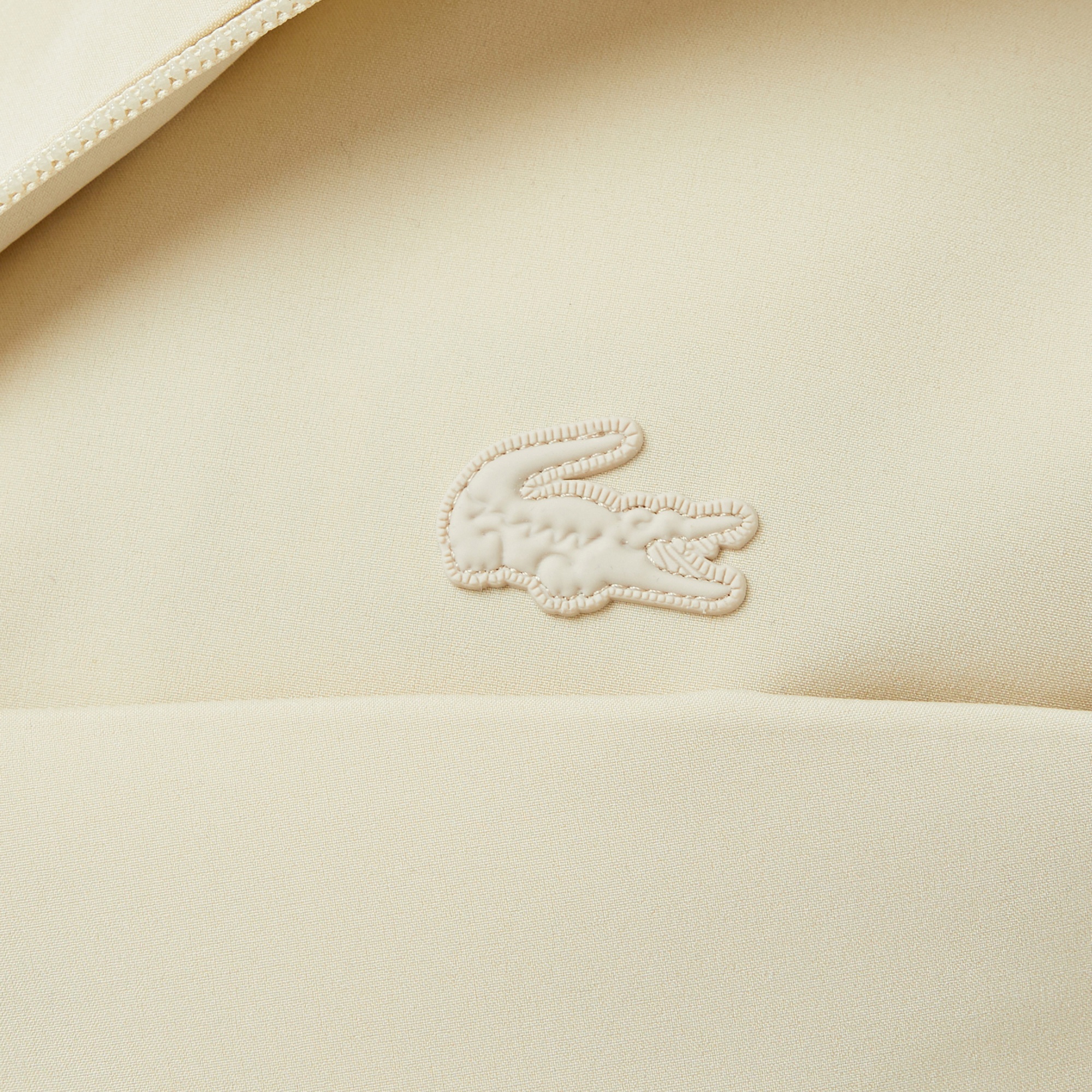 Lacoste Erkek Regular Fit Kapüşonlu Baskılı Krem Mont