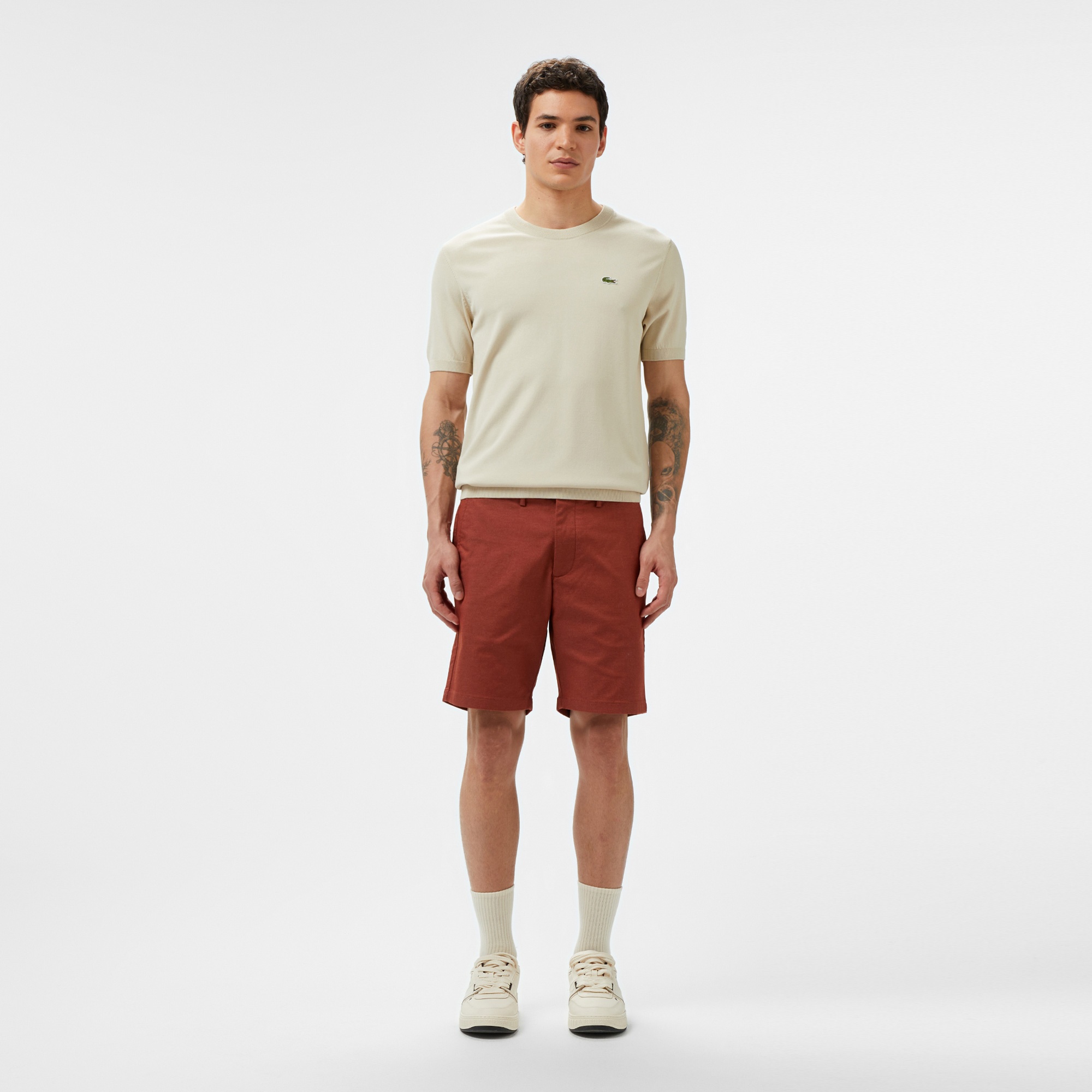 Lacoste Erkek Slim Fit Kahverengi Bermuda Şort