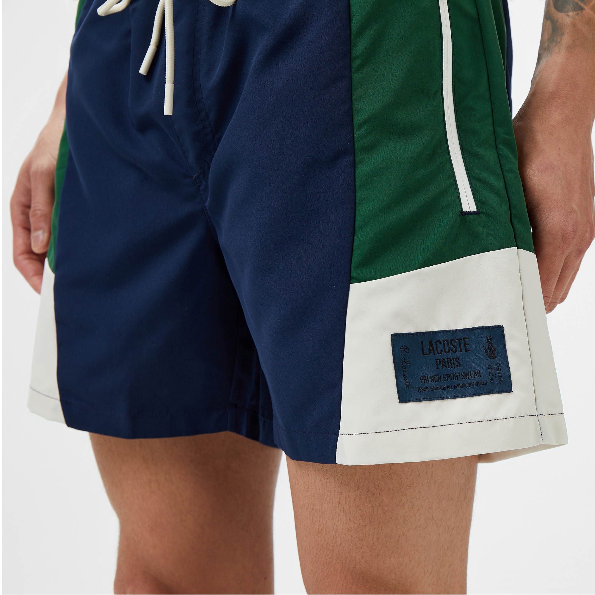 Lacoste Erkek Renk Bloklu Lacivert Mayo