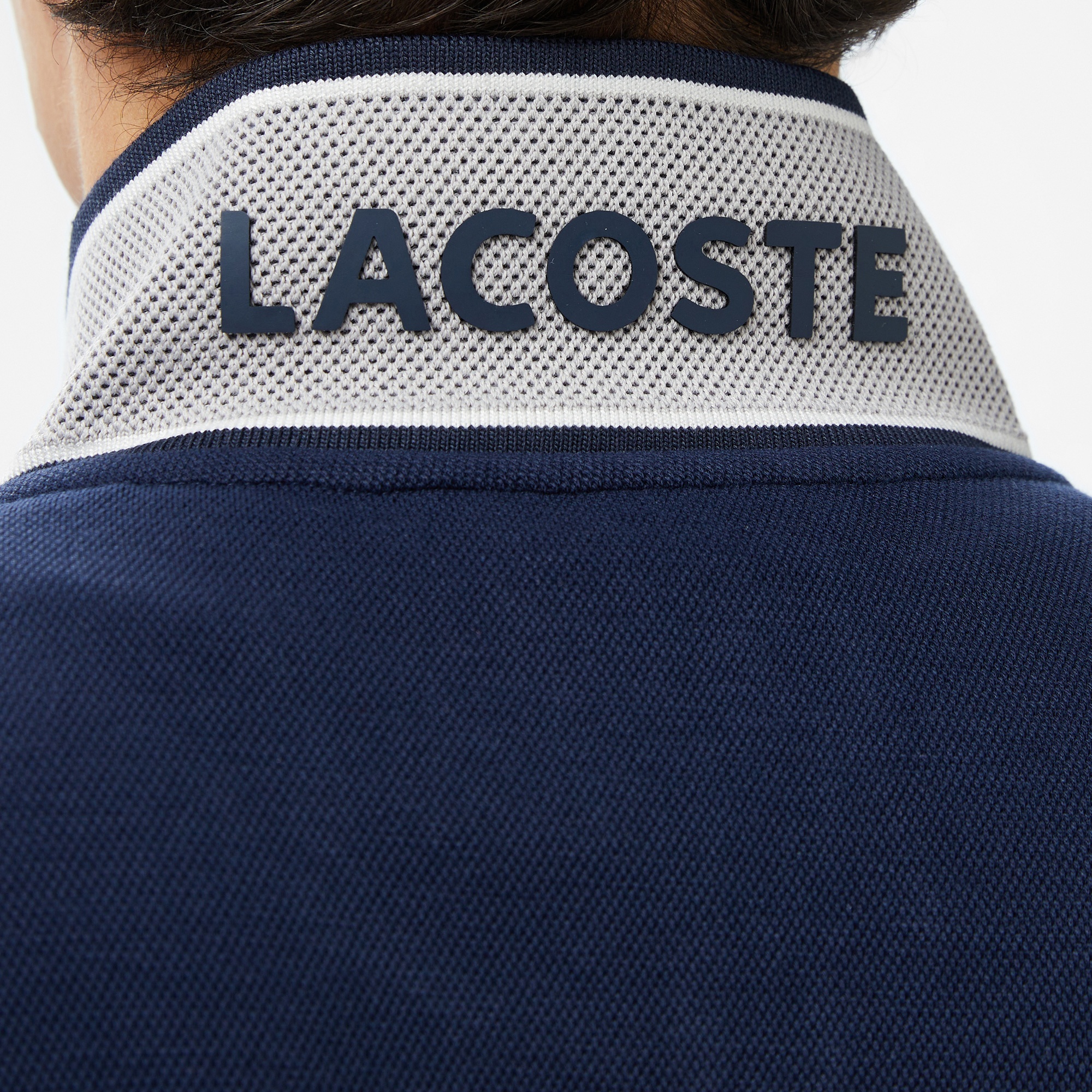 Lacoste Erkek Regular Fit Renk Bloklu Fermuarlı Lacivert Sweatshirt