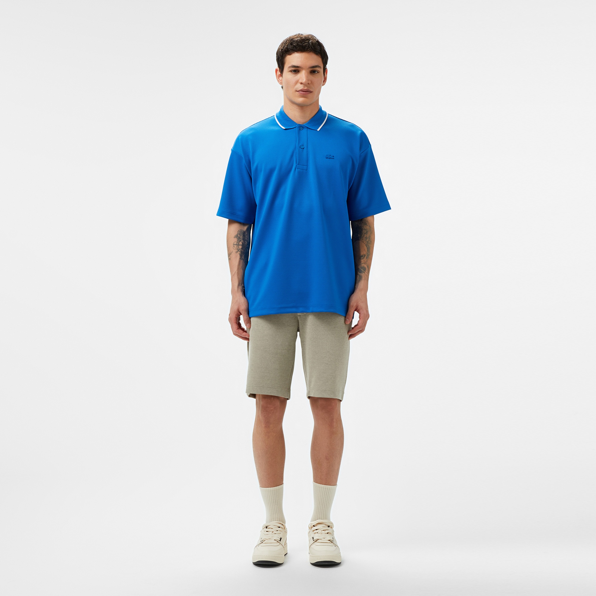 Lacoste Erkek Tapered Fit Bej Bermuda Şort
