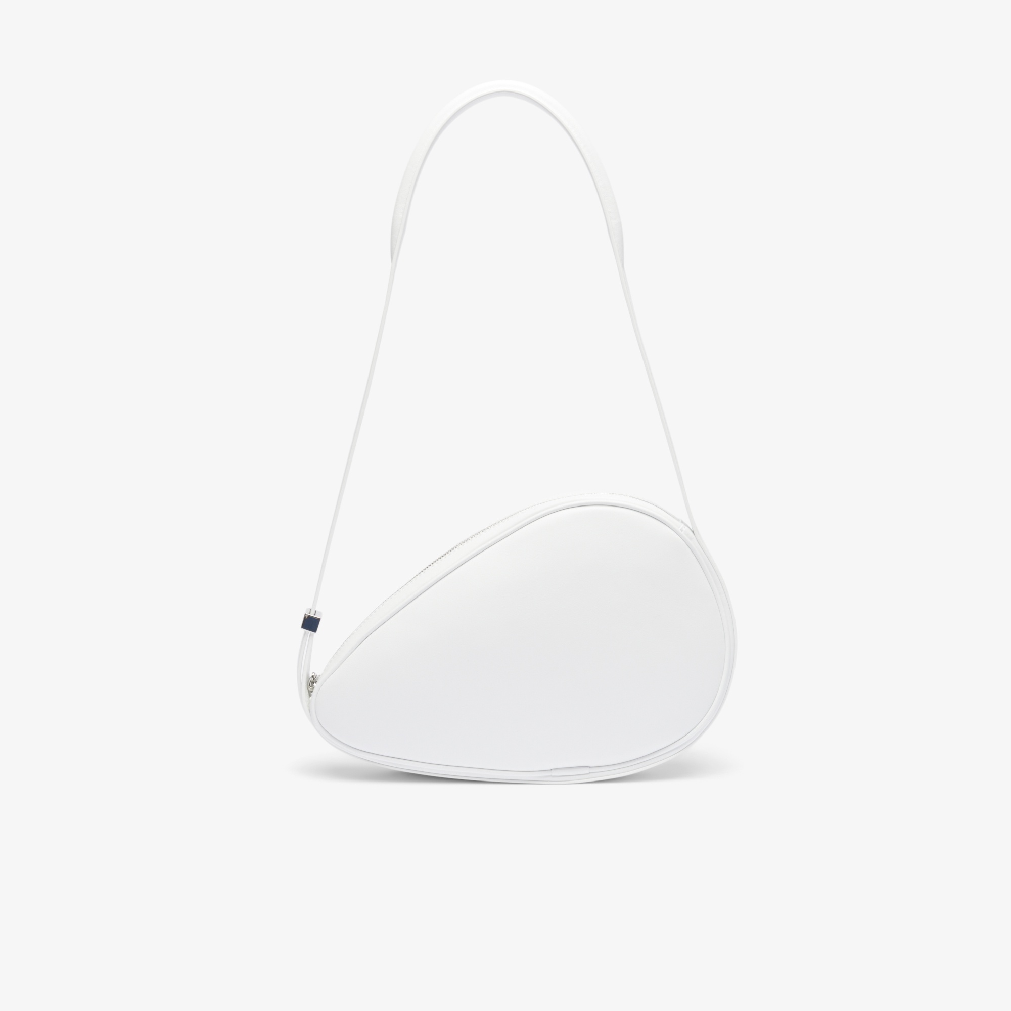 SS25 RUNWAY Hobo Unisex Deri Beyaz Omuz Çantası