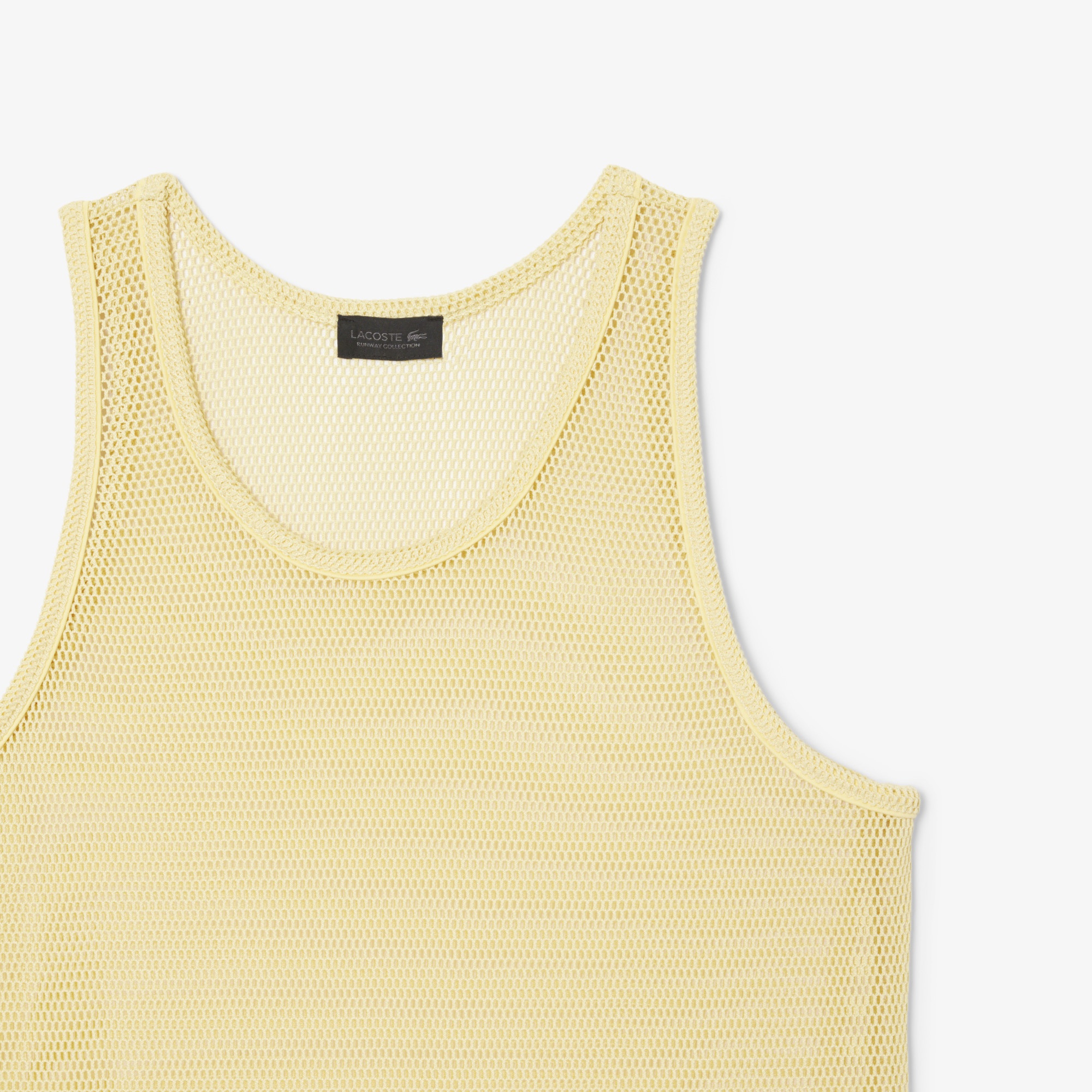 Lacoste SS25 RUNWAY Erkek Slim Fit Kolsuz Bisiklet Yaka Sarı T-Shirt