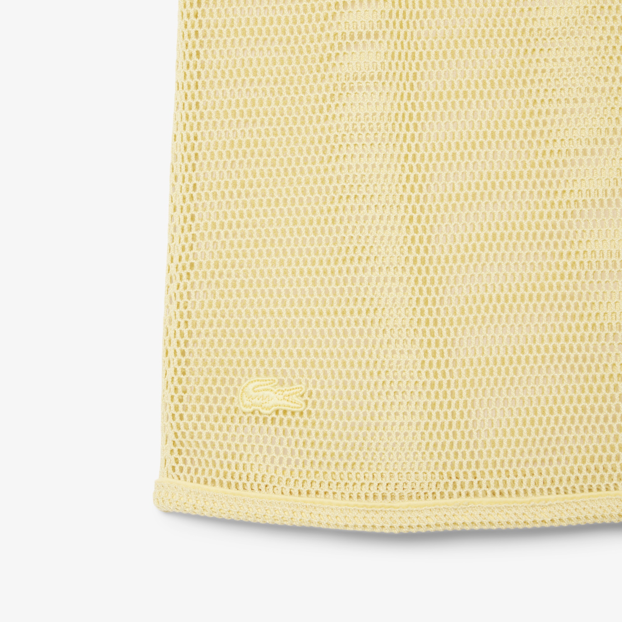 Lacoste SS25 RUNWAY Erkek Slim Fit Kolsuz Bisiklet Yaka Sarı T-Shirt