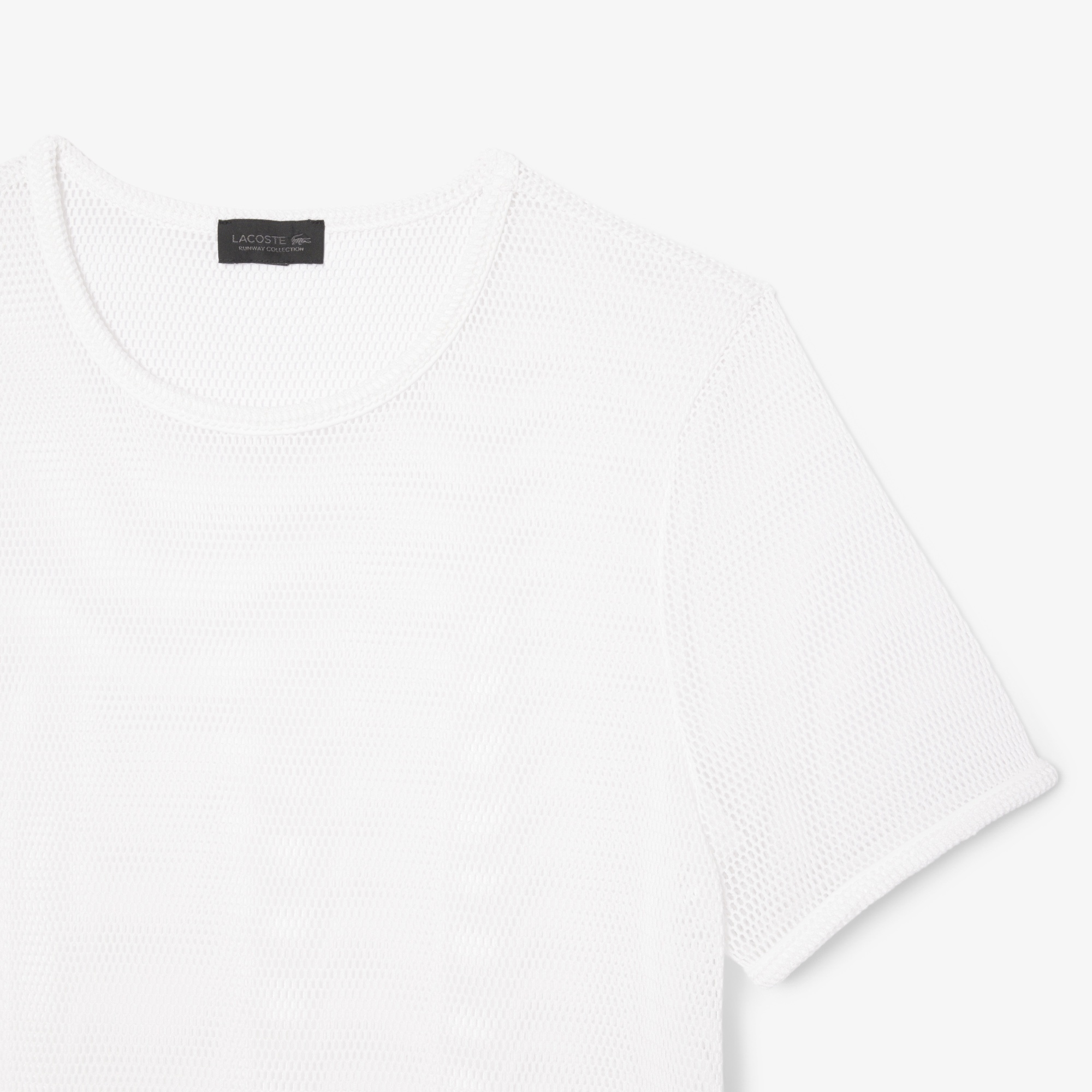 SS25 RUNWAY Erkek Slim Fit Bisiklet Yaka Beyaz T-Shirt