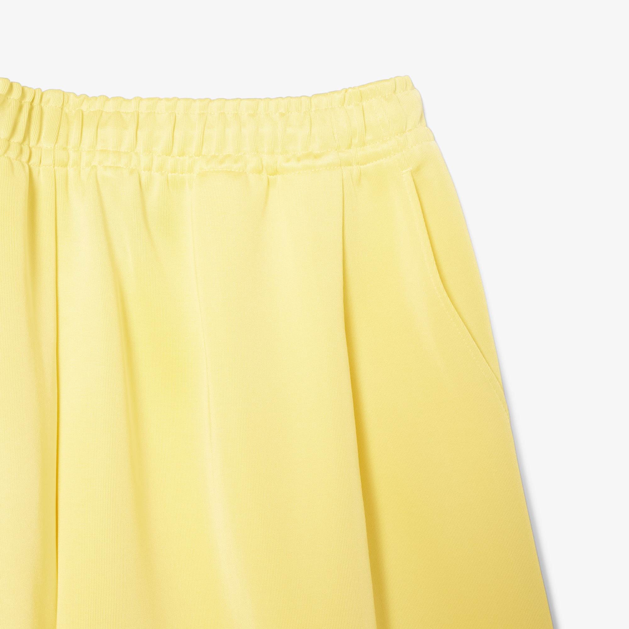 SS25 RUNWAY Erkek Oversize Fit Saten Sarı Eşofman Altı