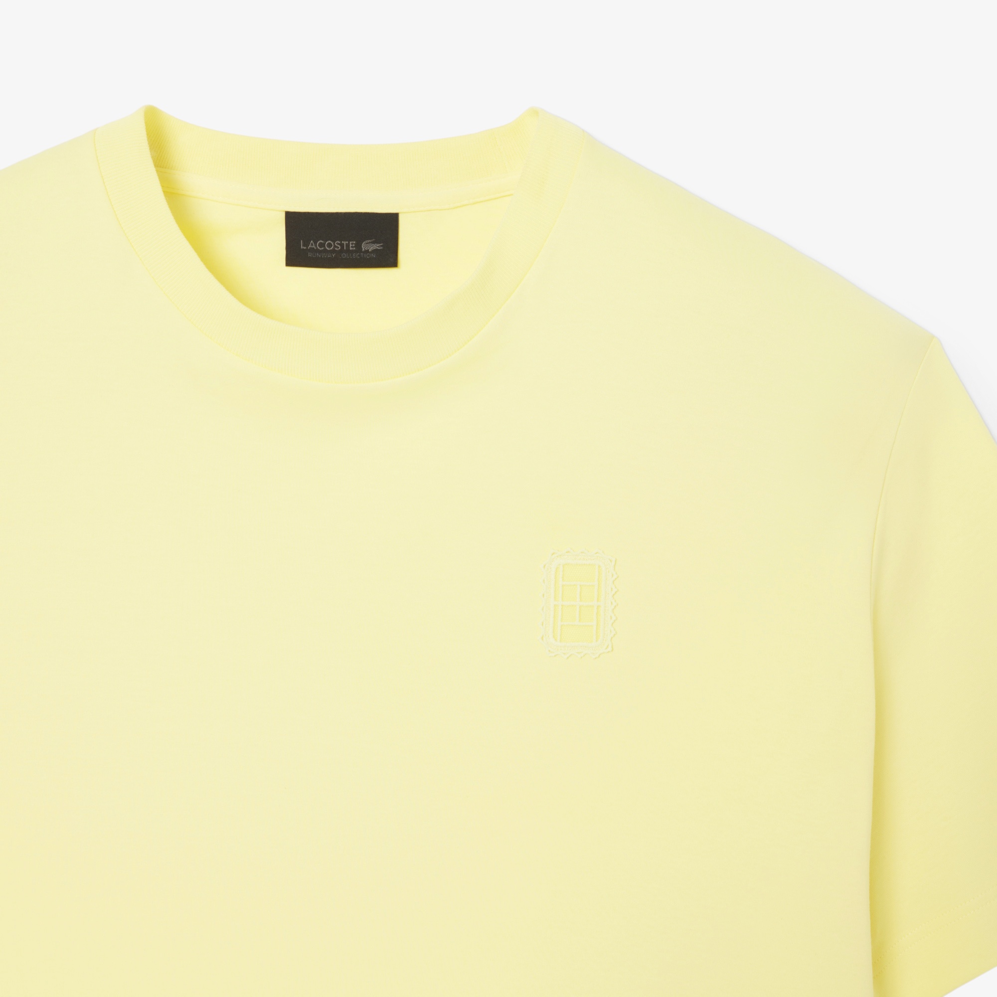 SS25 RUNWAY Erkek Oversize Fit Bisiklet Yaka Sarı T-Shirt