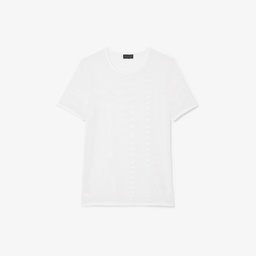 SS25 RUNWAY Erkek Slim Fit Bisiklet Yaka Beyaz T-Shirt Beyaz