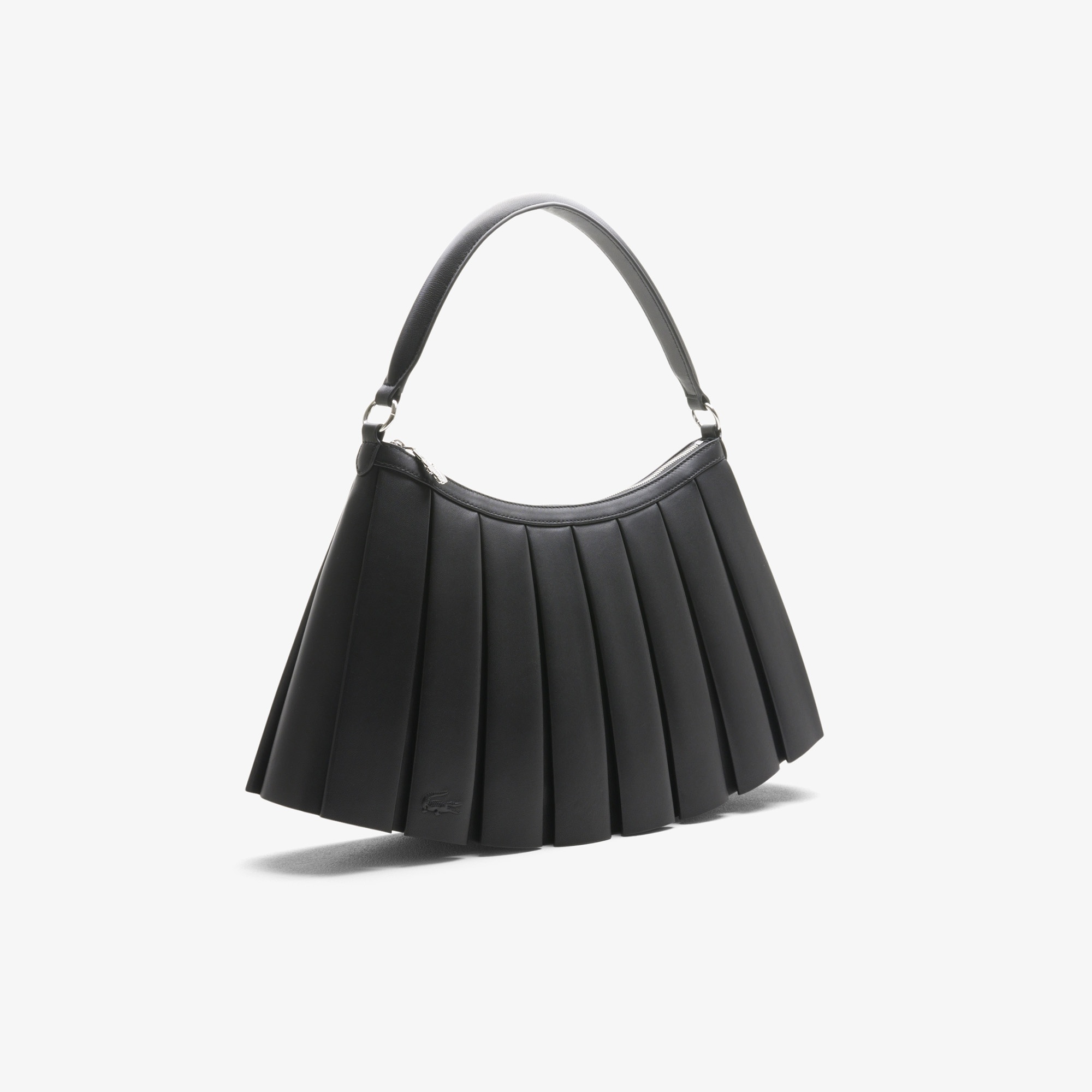 SS25 RUNWAY Large Lenglen Unisex Deri Siyah Omuz Çantası