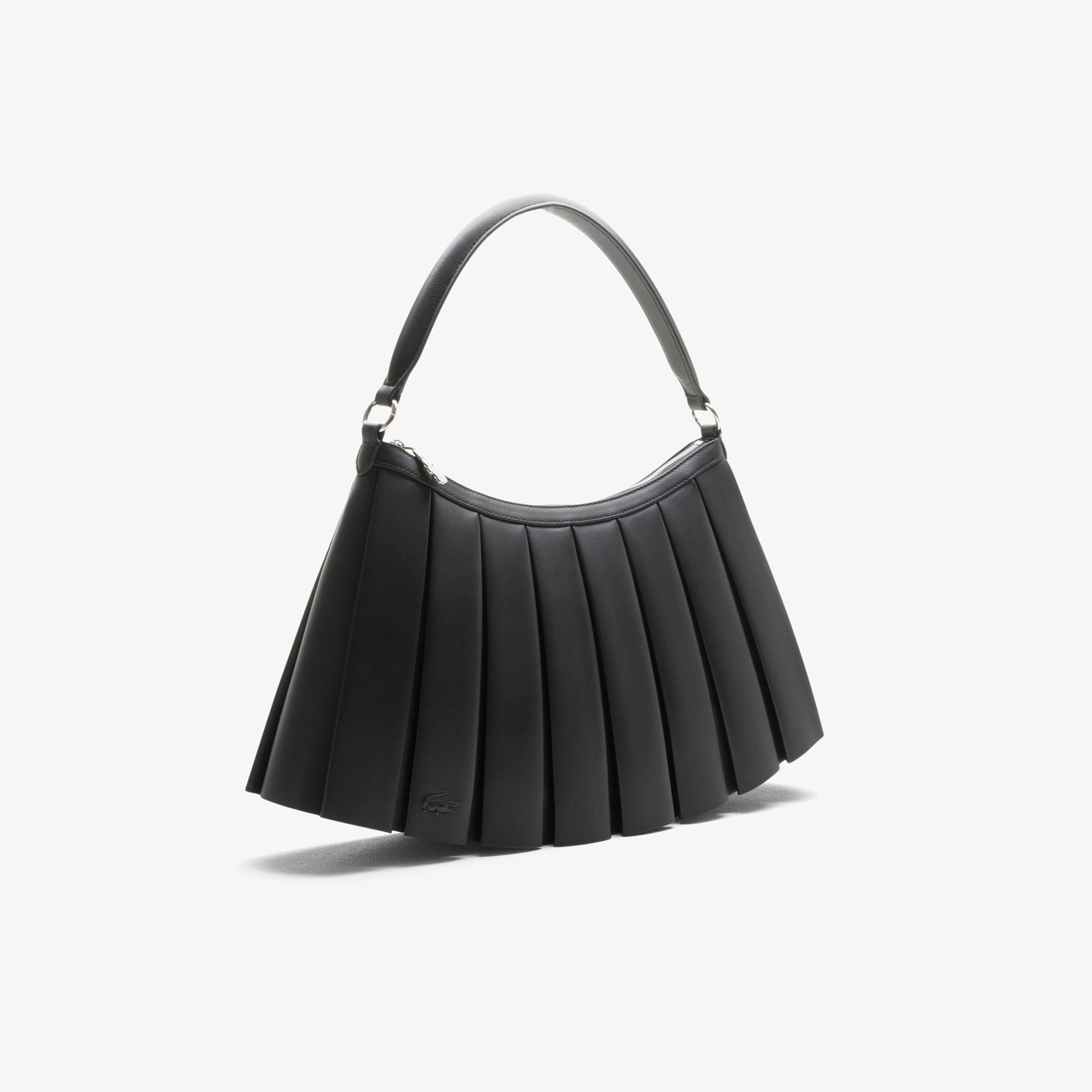 SS25 RUNWAY Large Lenglen Unisex Deri Siyah Omuz Çantası