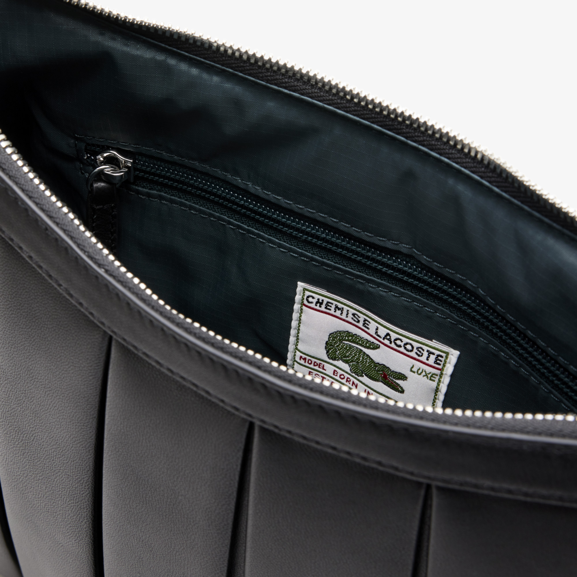 Lacoste Large Lenglen Kadın Deri Siyah Omuz Çantası görsel 4