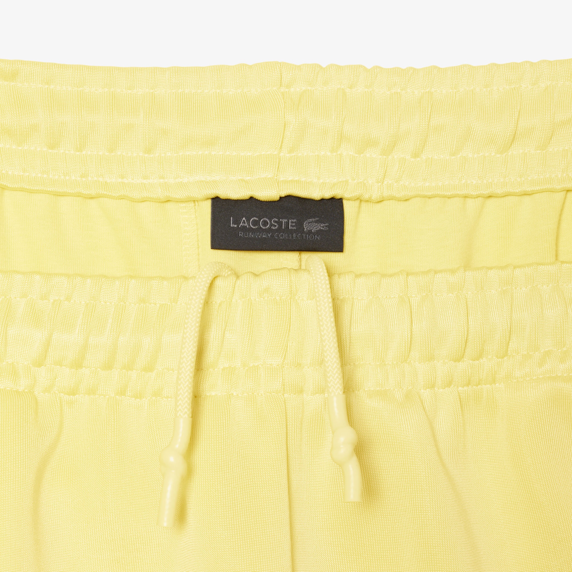 SS25 RUNWAY Erkek Oversize Fit Saten Sarı Eşofman Altı