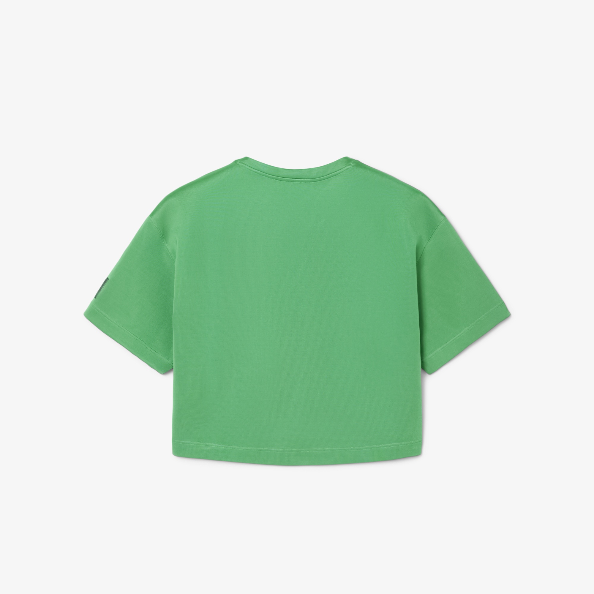 Lacoste SS25 RUNWAY Erkek Oversize Fit Kısa Kollu Bisiklet Yaka Yeşil Sweatshirt
