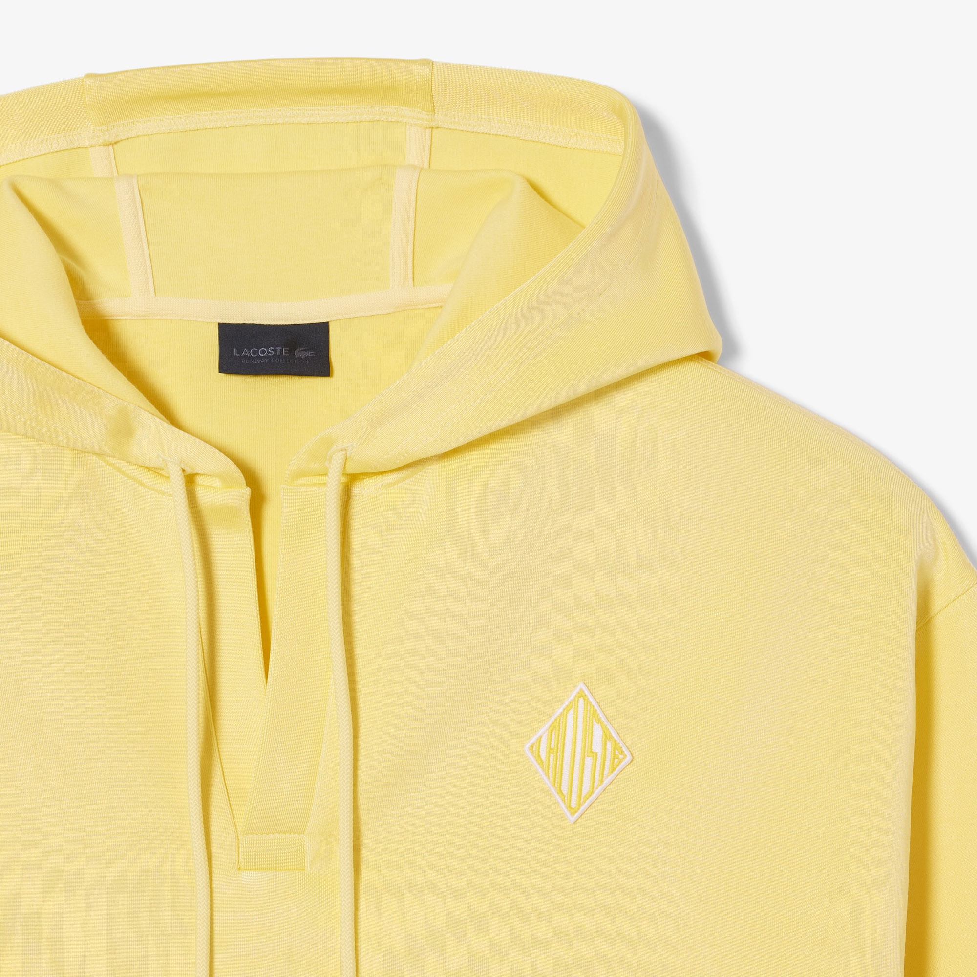 SS25 RUNWAY Erkek Oversize Fit Kapüşonlu Sarı Sweatshirt