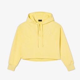 SS25 RUNWAY Erkek Oversize Fit Kapüşonlu Sarı Sweatshirt Sarı