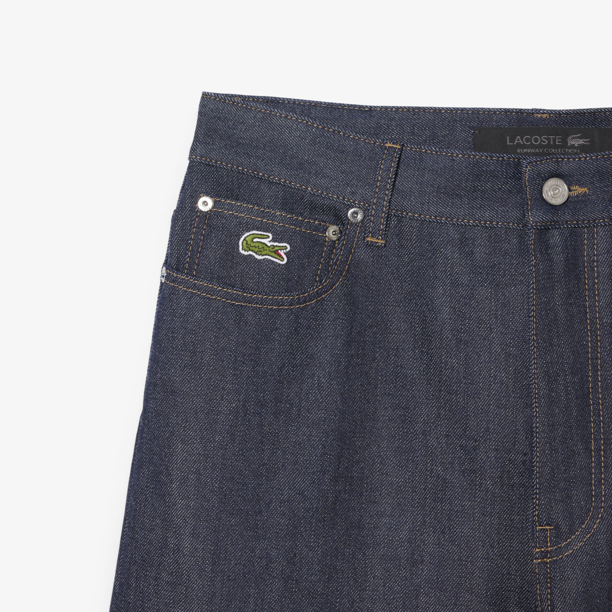 SS25 RUNWAY Erkek Wide Leg Mavi Jean Pantolon