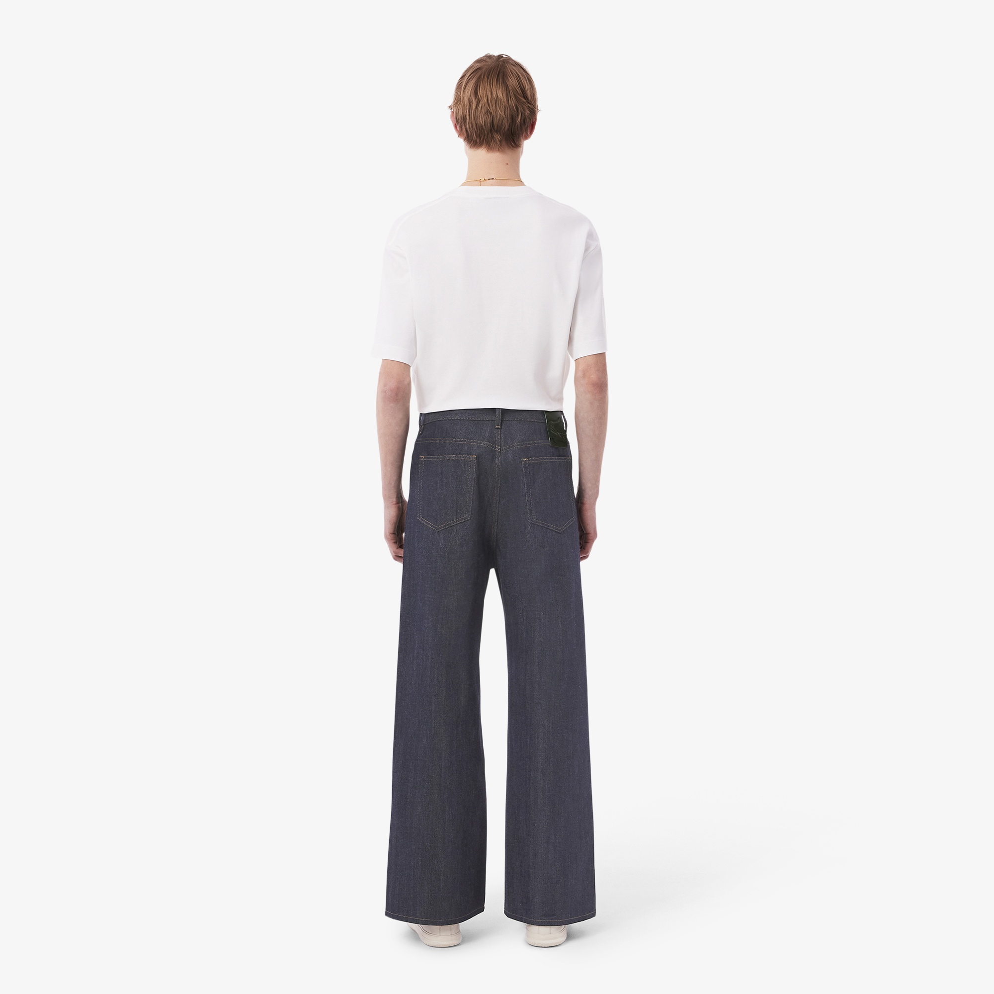 SS25 RUNWAY Erkek Wide Leg Mavi Jean Pantolon