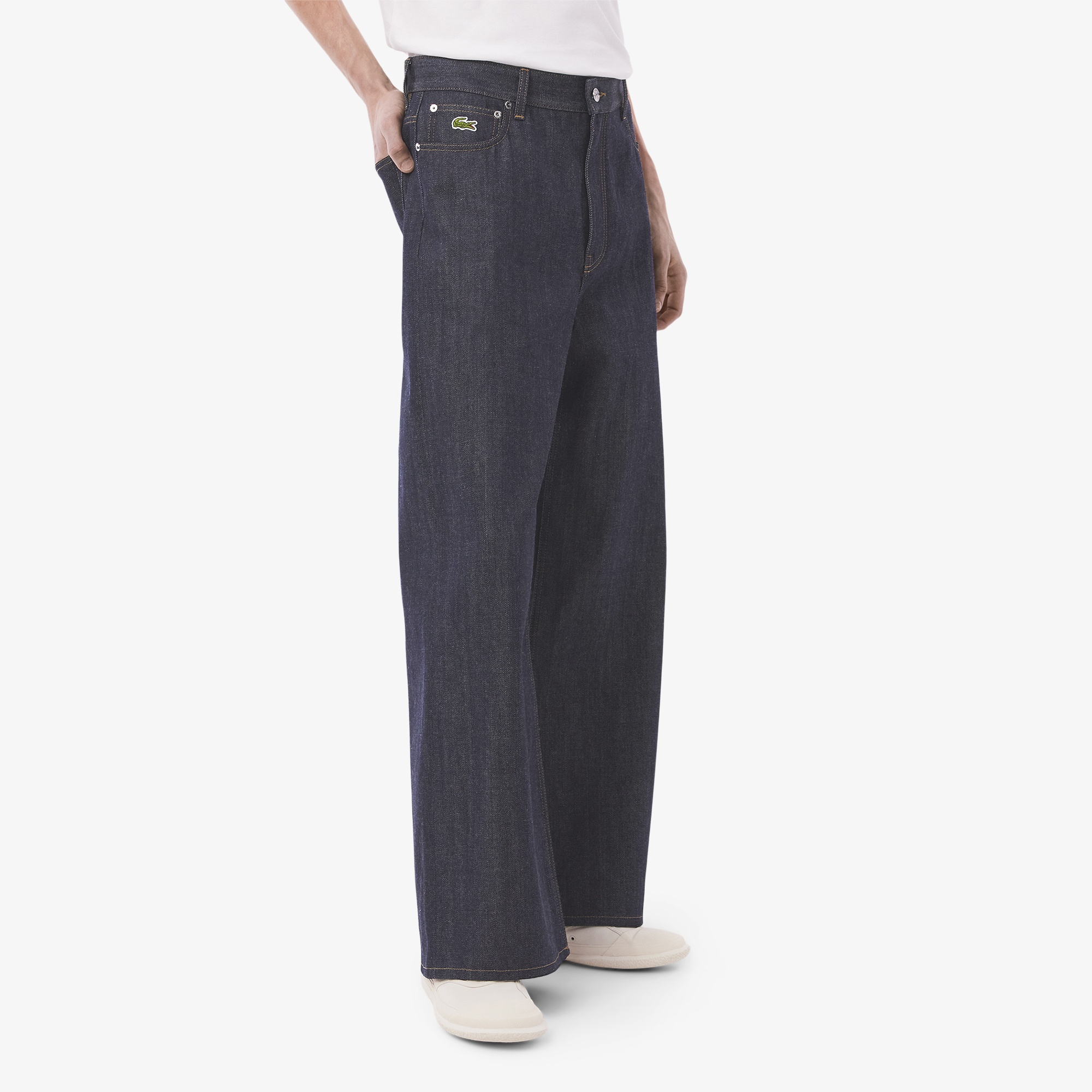 SS25 RUNWAY Erkek Wide Leg Mavi Jean Pantolon