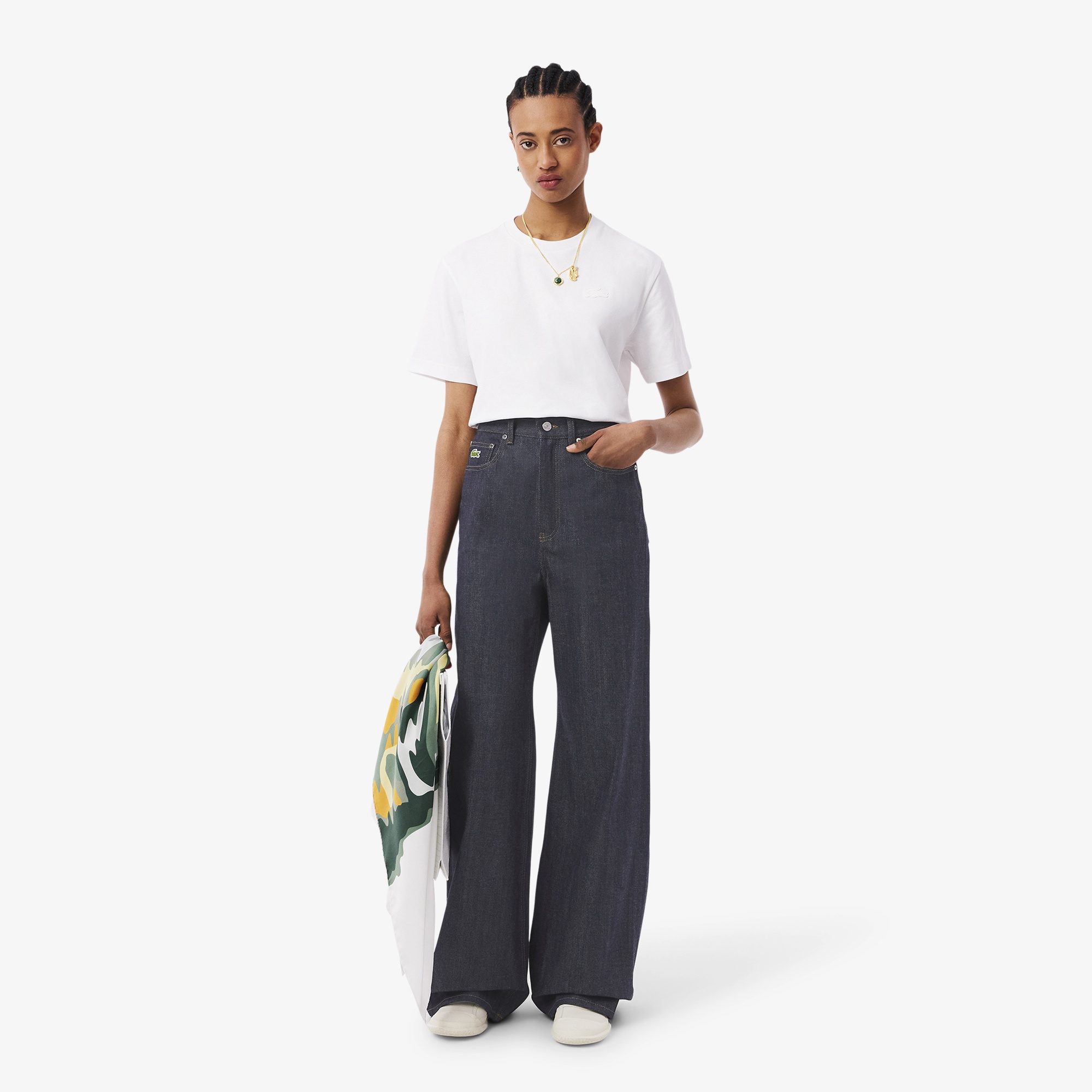 SS25 RUNWAY Kadın Wide Leg Mavi Jean Pantolon