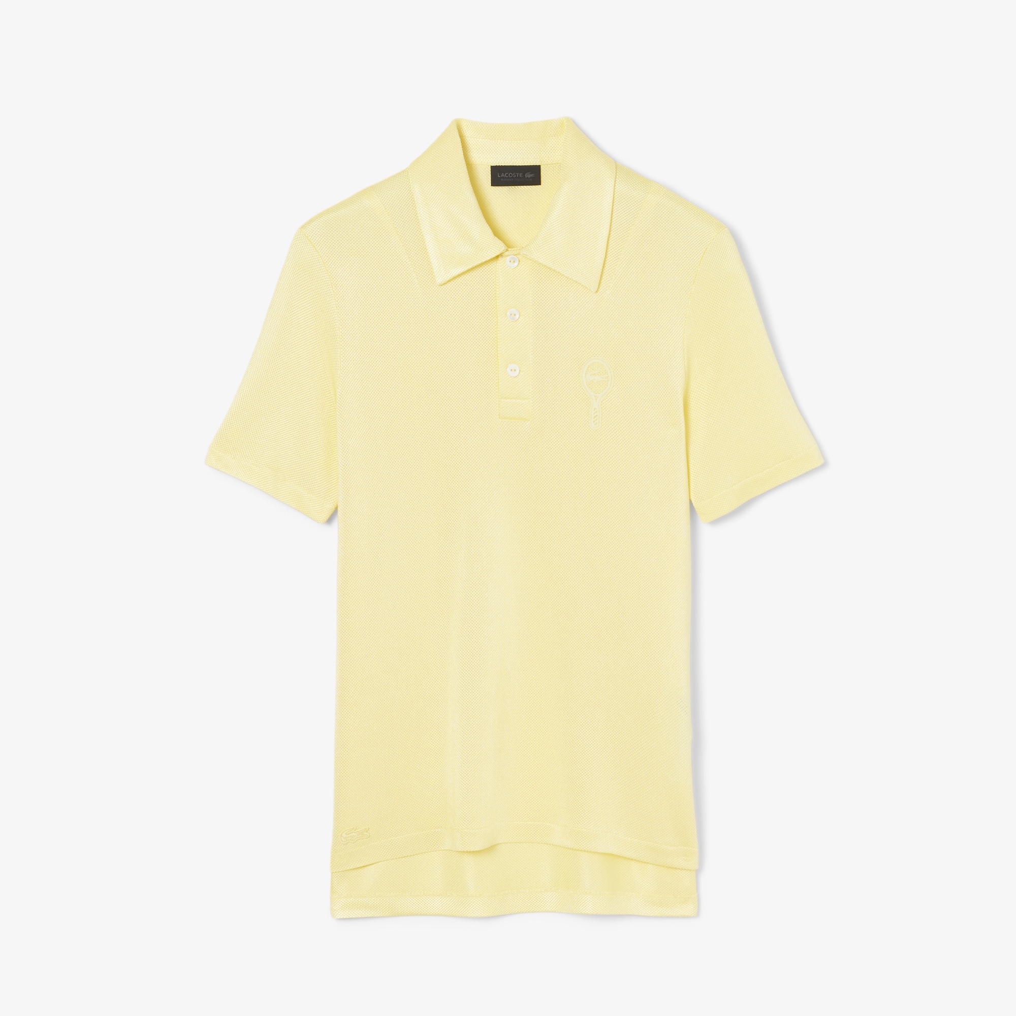 SS25 RUNWAY Erkek Regular Fit Saten Sarı Polo