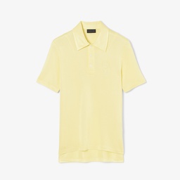 SS25 RUNWAY Erkek Regular Fit Saten Sarı Polo Sarı